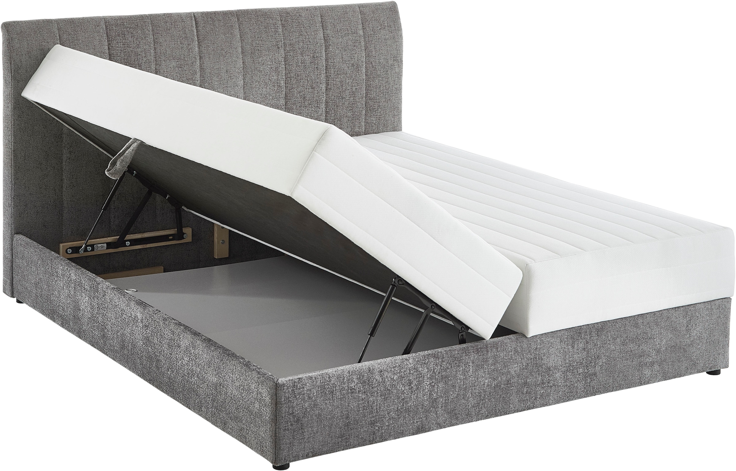 ATLANTIC home collection Boxbett »ALISIA«, mit Taschenfederkern, Bettkasten und Kissenrolle im Originalbezug