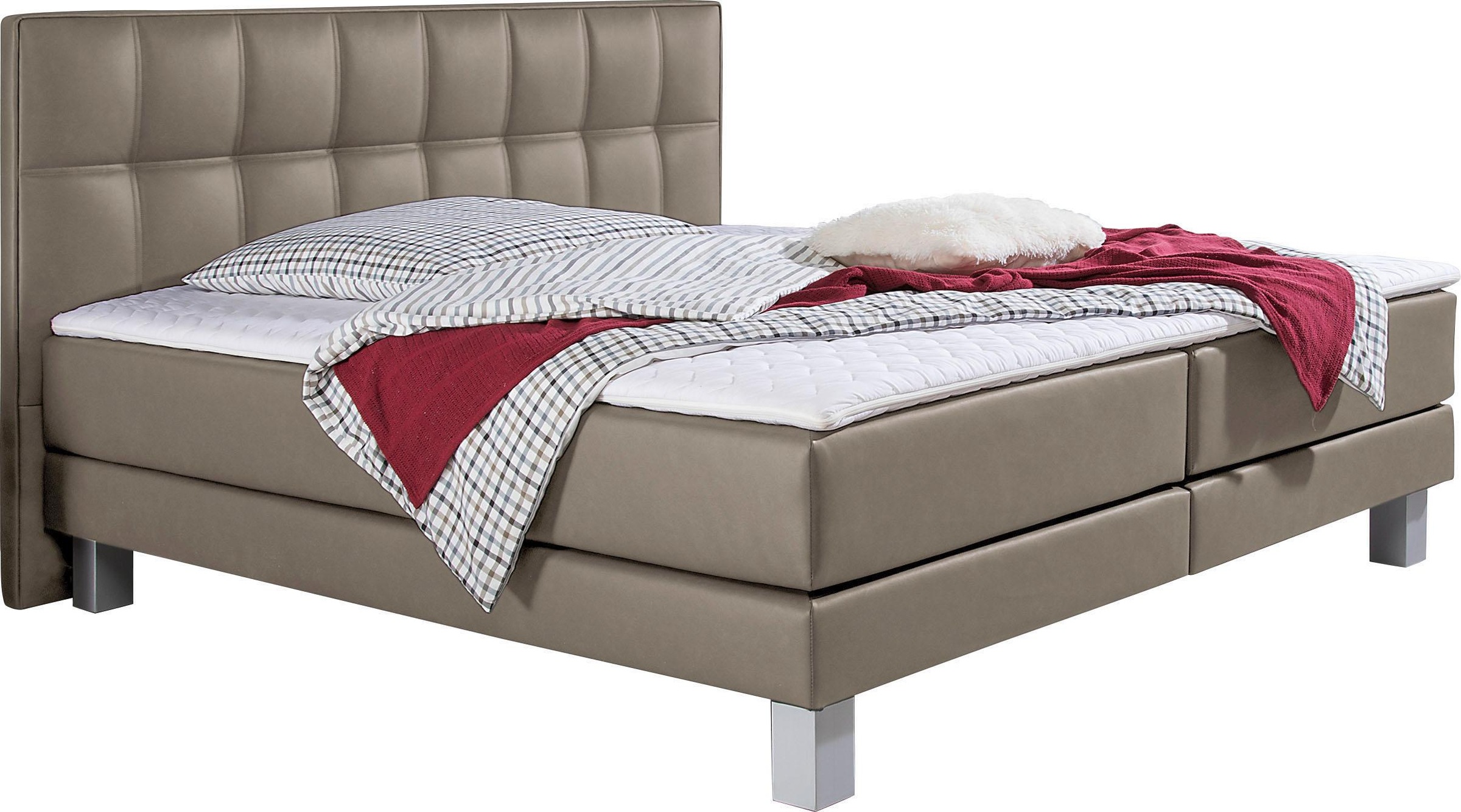 Home affaire Boxspringbett "Tavira" in 4 Breiten, 4 Farben und 3 Matratzena günstig online kaufen