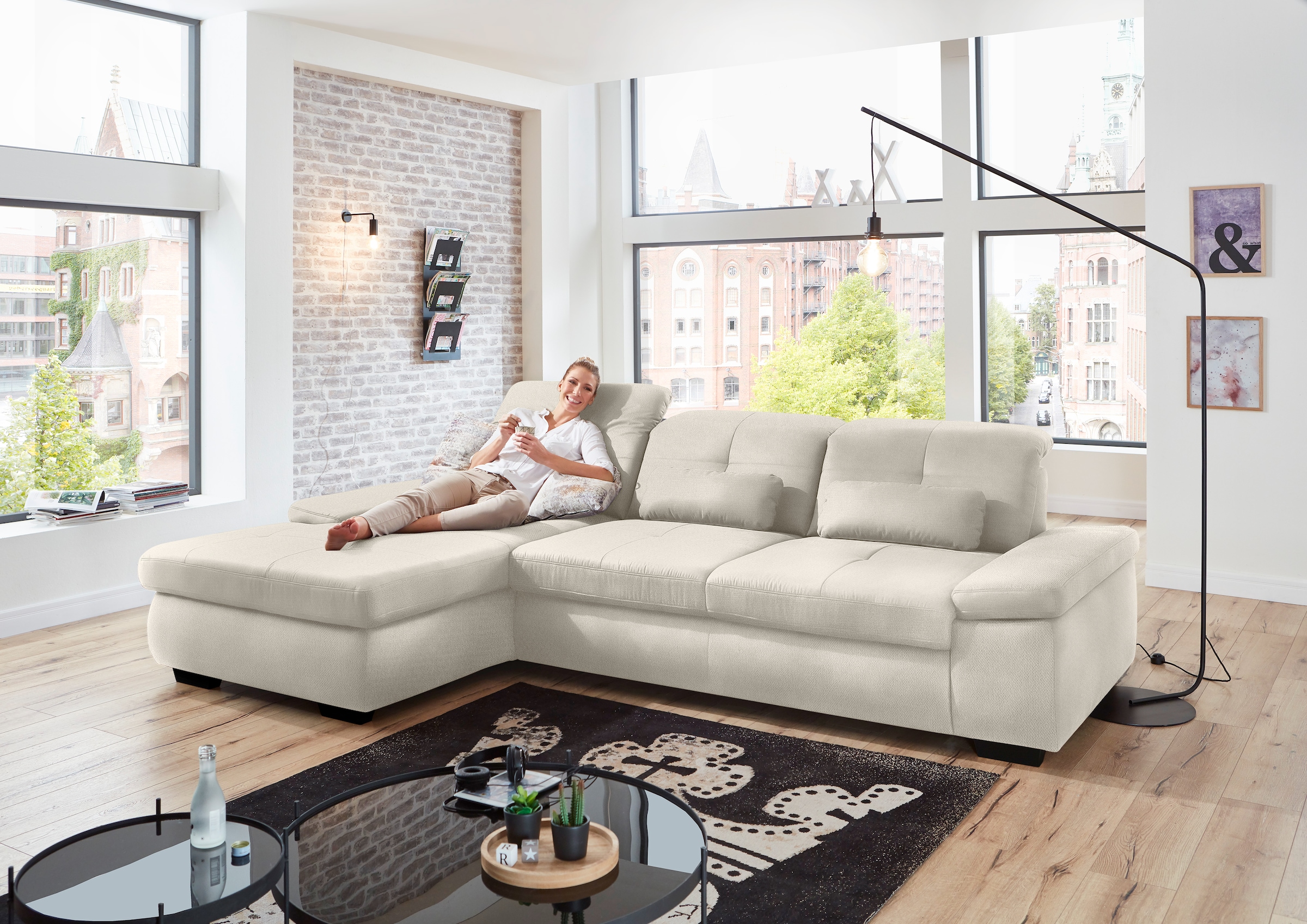 Die PlanBar Ecksofa "MP-IN16012 L-Form, mit Kaltschum-Polsterung" inkl. Sit günstig online kaufen