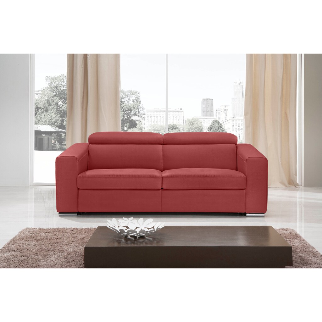Wohnen Sofas & Couches Egoitaliano 2,5-Sitzer »Cabiria«, inkl. manuell verstellbarer Kopfstützen, mit Metallfüßen Wohnen Sofas & Couches Egoitaliano 2,5-Sitzer »Cabiria«, inkl. manuell verstellbarer Kopfstützen, mit Metallfüßen