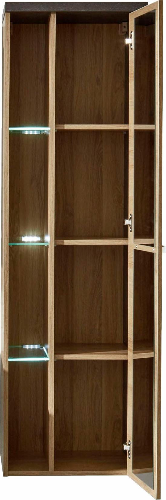 welltime Hochschrank »Bilbao«, Hänge-Badschrank mit innen verspiegelter Tür und 3 Glasböden