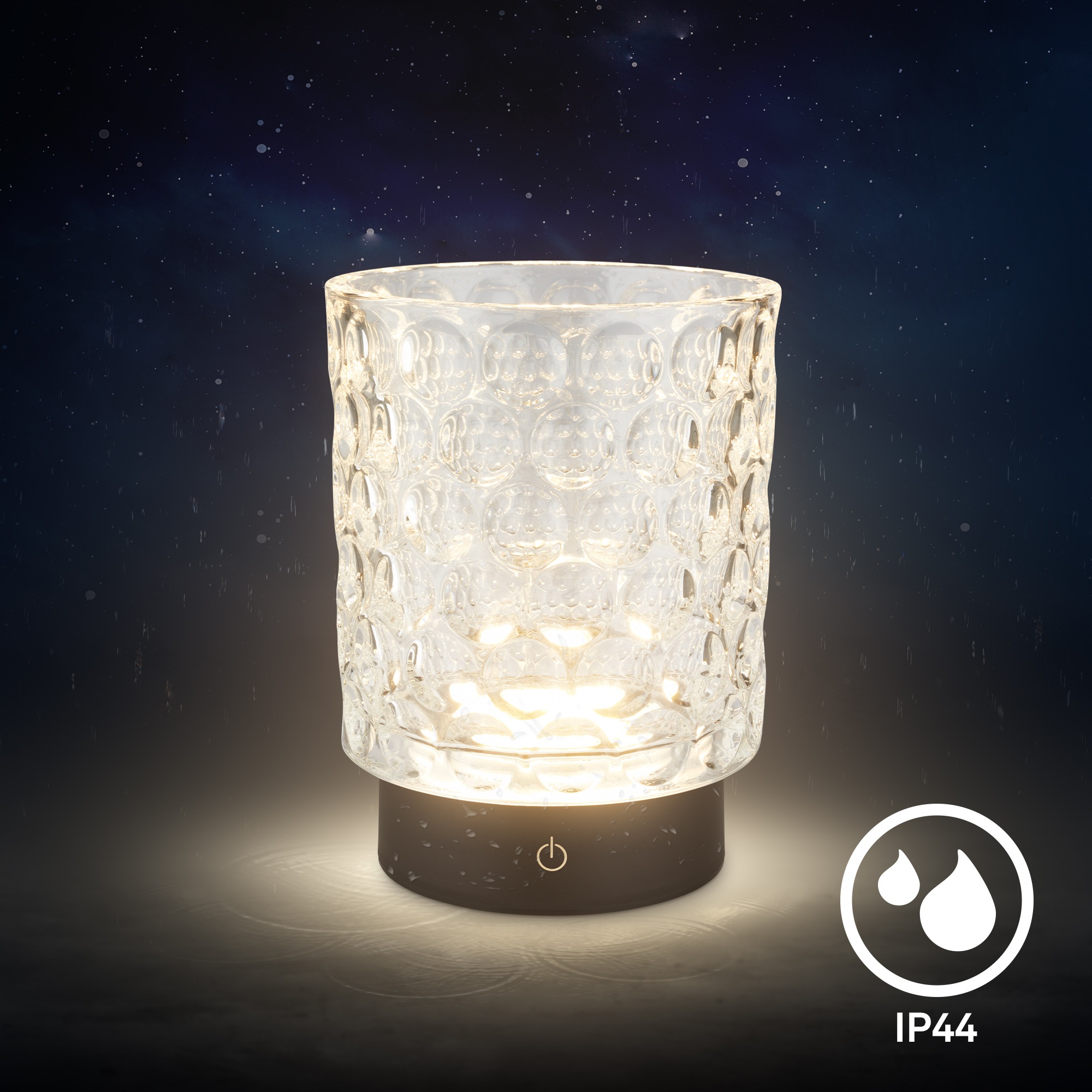 Briloner Leuchten LED Außen-Tischleuchte »SUNORA« LED-Board 2 Stk. Warmweiß kabellos 15 x 11 cm Klar 2W Wohnzimmer Flur Outdoor Aussen 2er-Set