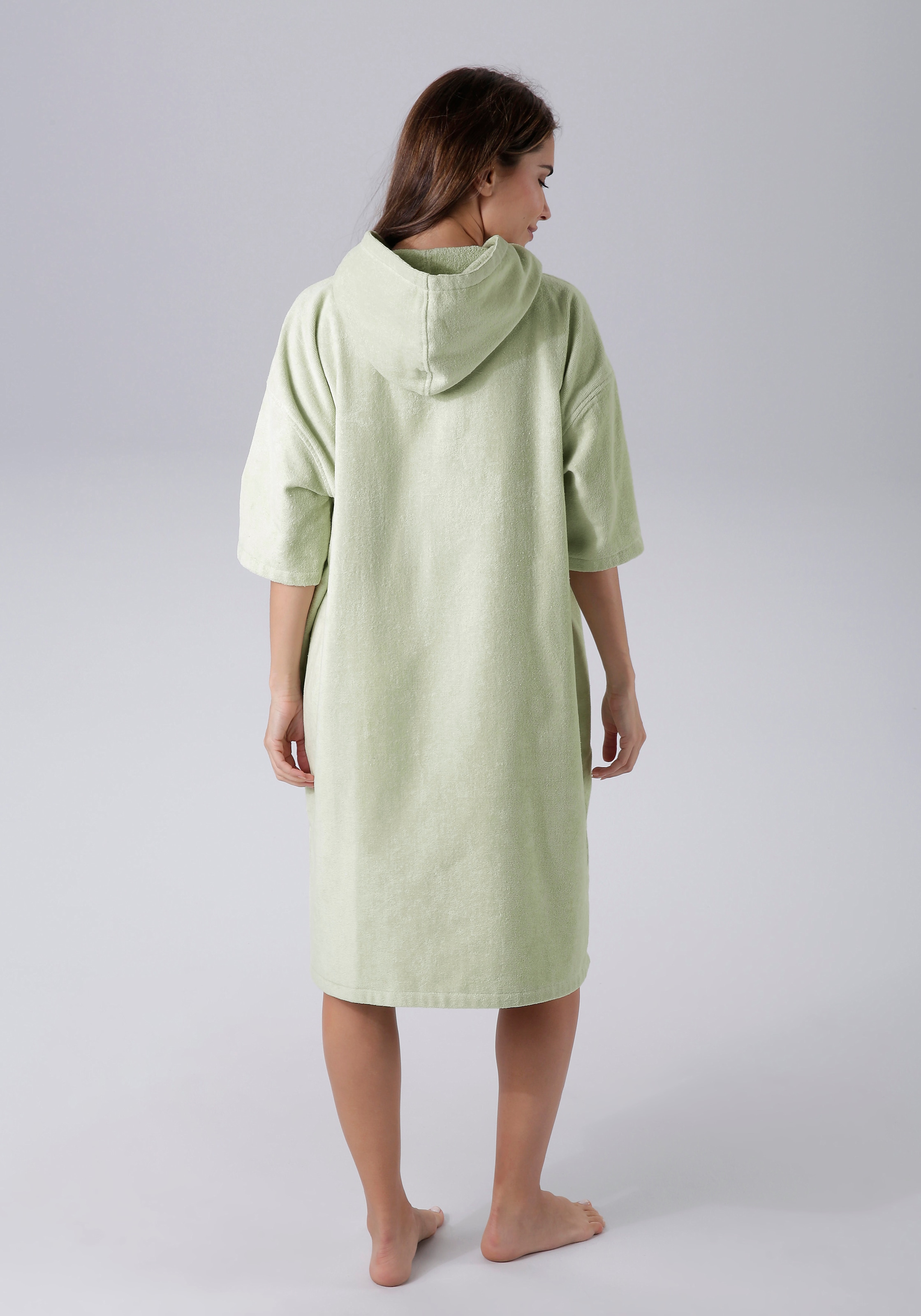 KangaROOS Badeponcho »Summer, ideal für Sauna, Spa & im Urlaub, Damen & Herren«, (1 St.), Surfponcho, mit Bauchtasche, 100% Baumwolle, Frottee