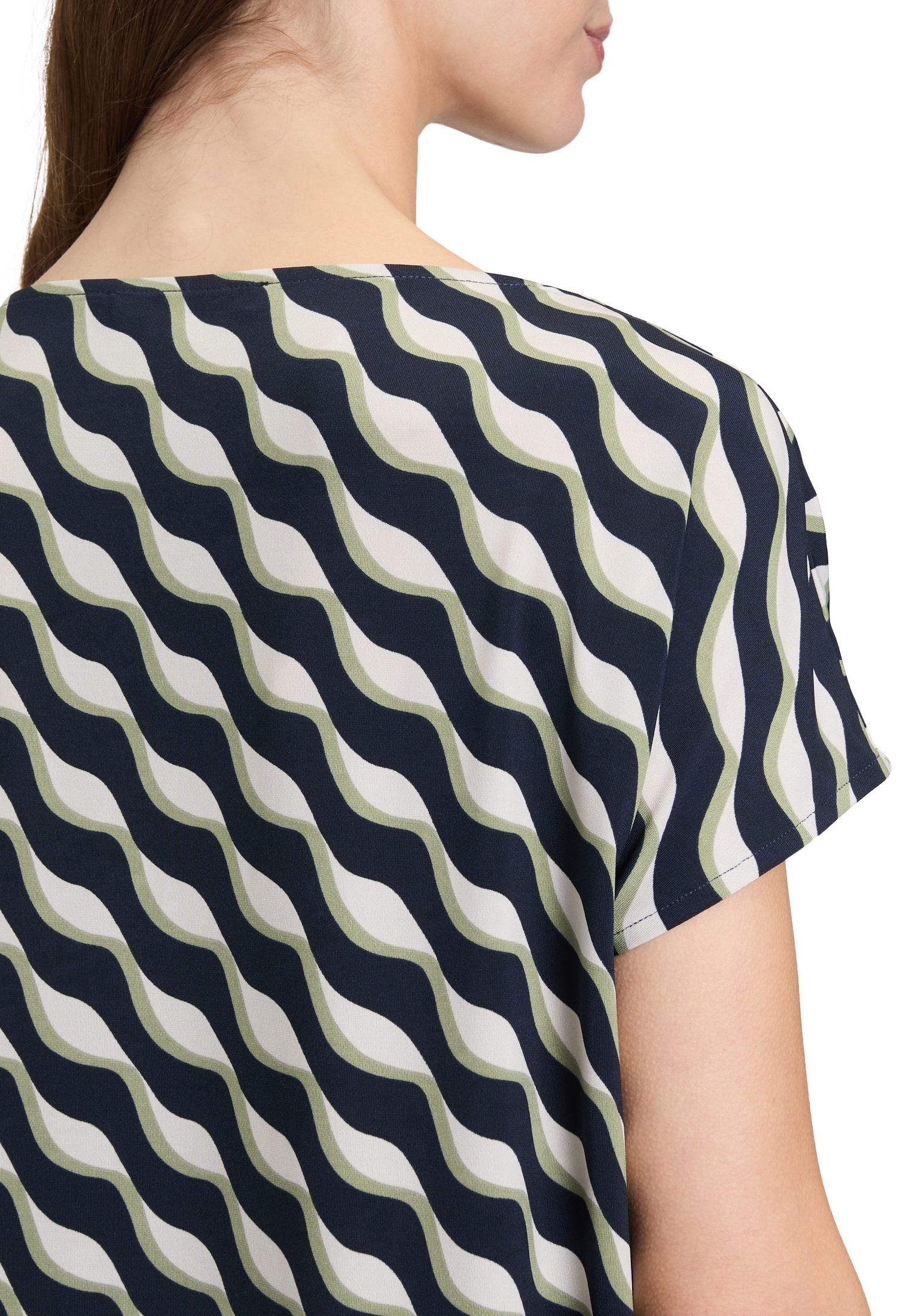 Betty Barclay Kurzarmshirt »Betty Barclay Printshirt mit Wasserfallausschnitt«, (1 tlg.)