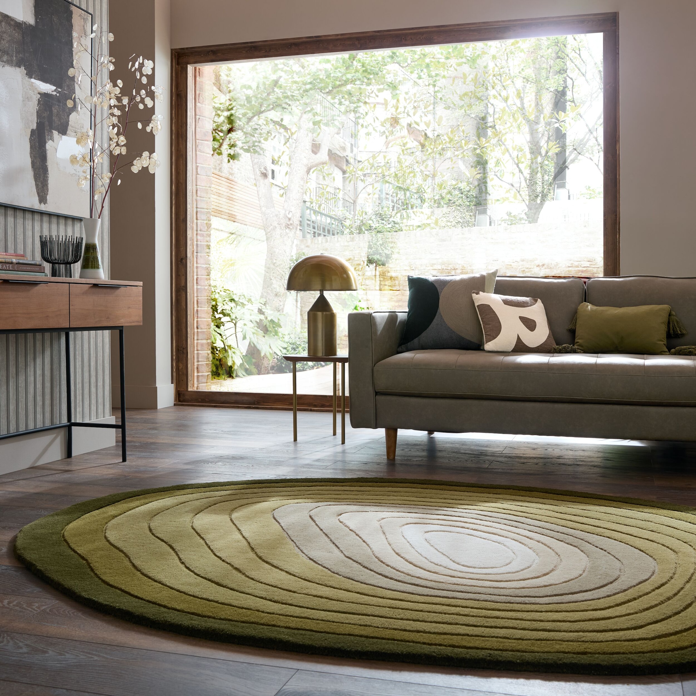 FLAIR RUGS Teppich "PUDDLE OMBRE WOOL" rechteckig 11 mm Höhe Wollteppich in Pfützenform