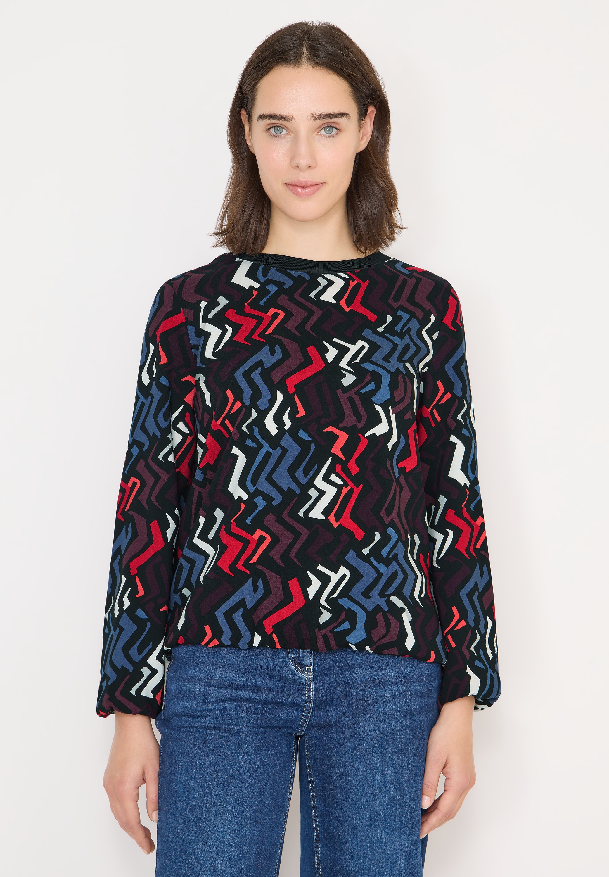 Cecil Langarmbluse, mit grafischem Muster günstig online kaufen