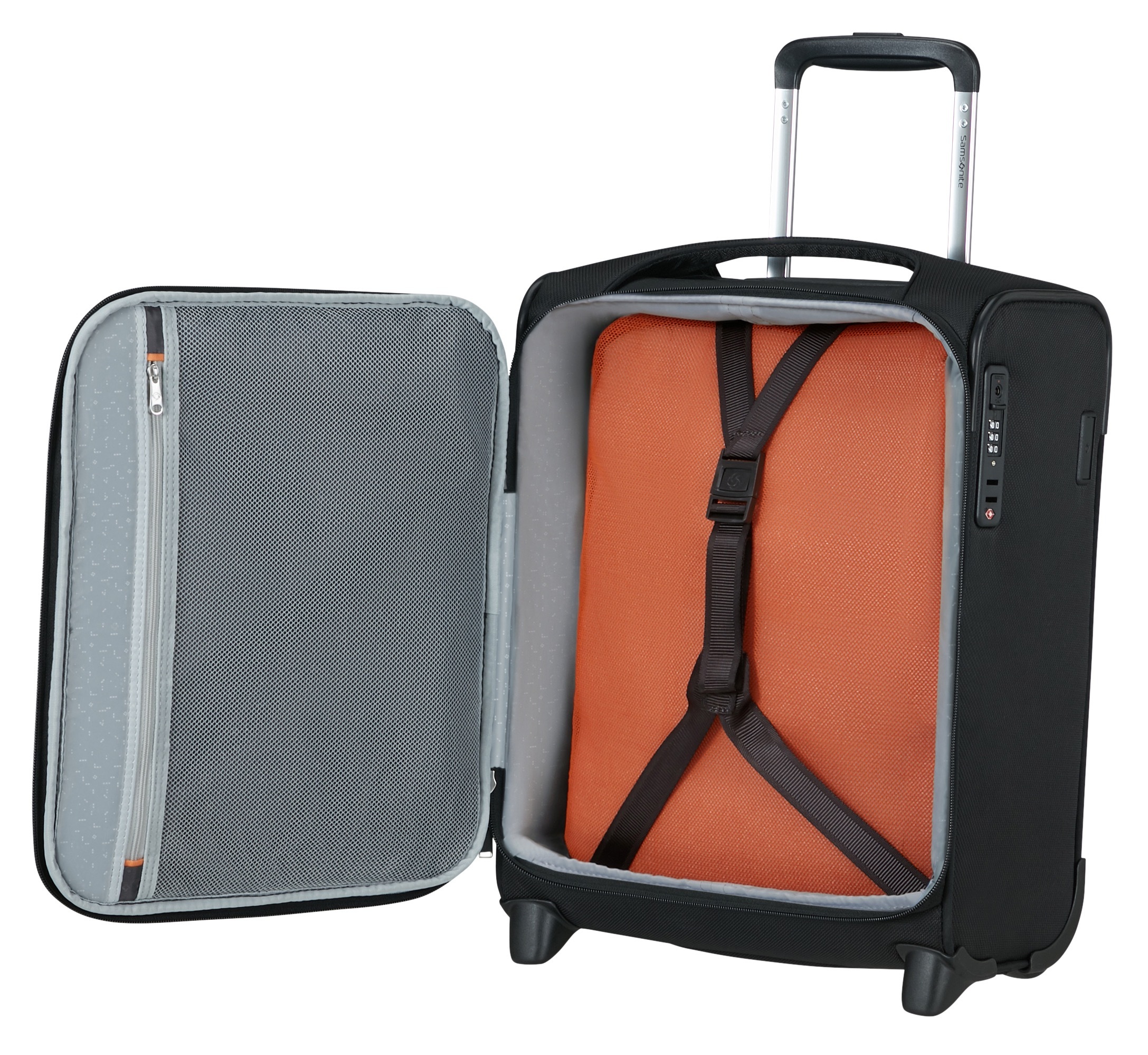 Samsonite Weichgepäck-Trolley »RE-LITE, 45 cm«, (Set, 2 St., mit Packwürfel), 2 Rollen, Underseater Handgepäck TSA-Schloss Reisekoffer Laptopfach