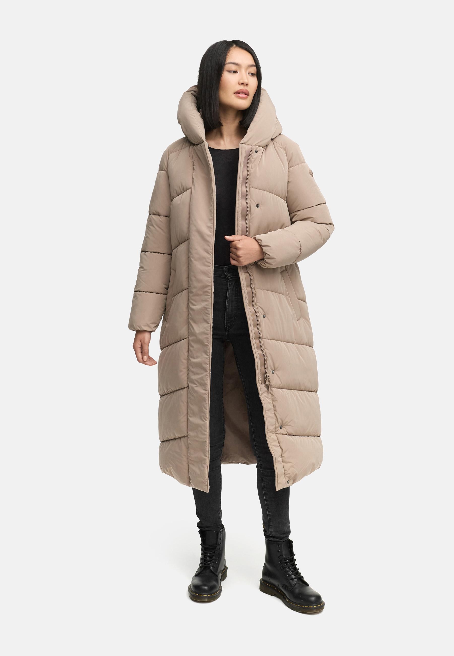 Navahoo Steppmantel »Eisblick 14«, Gesteppter Damen Mantel mit Taillengürtel