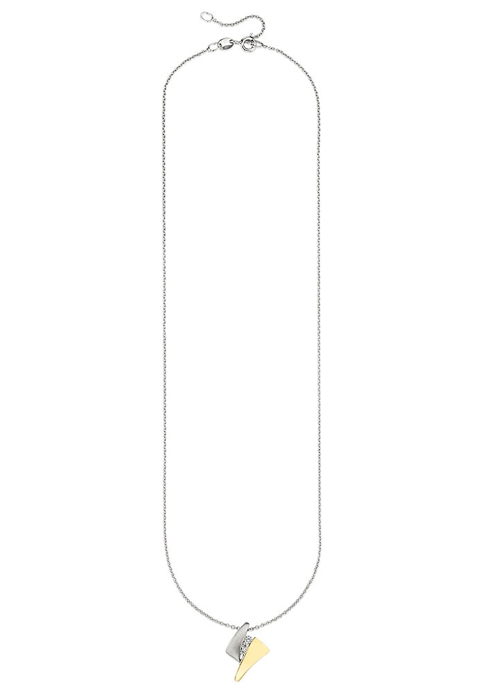 Bruno Banani Kette mit Anhänger »Schmuck Geschenk Silber 925 Halsschmuck Halskette Ankerkette«, mit Zirkonia (synth.)