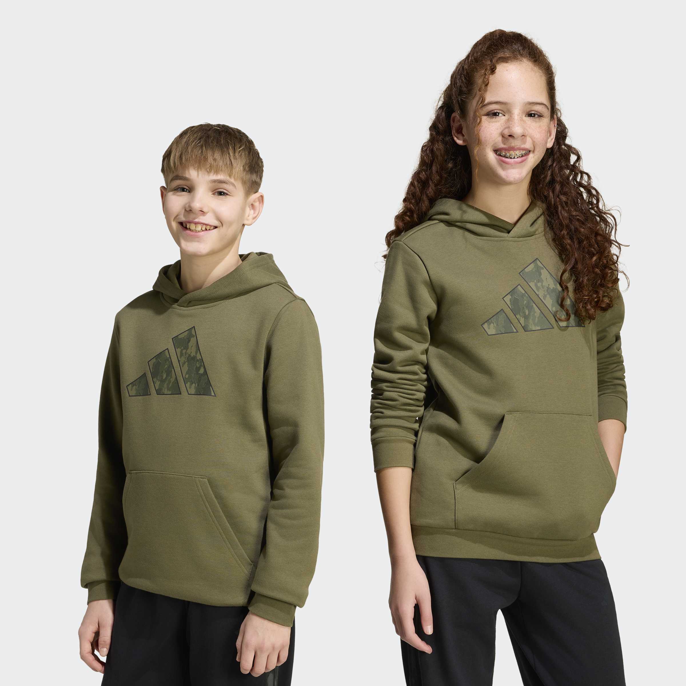 adidas Sportswear Kapuzensweatshirt "J CAMO HD", für Kinder, mit Kapuze, Rundhalsausschnitt, normale Länge