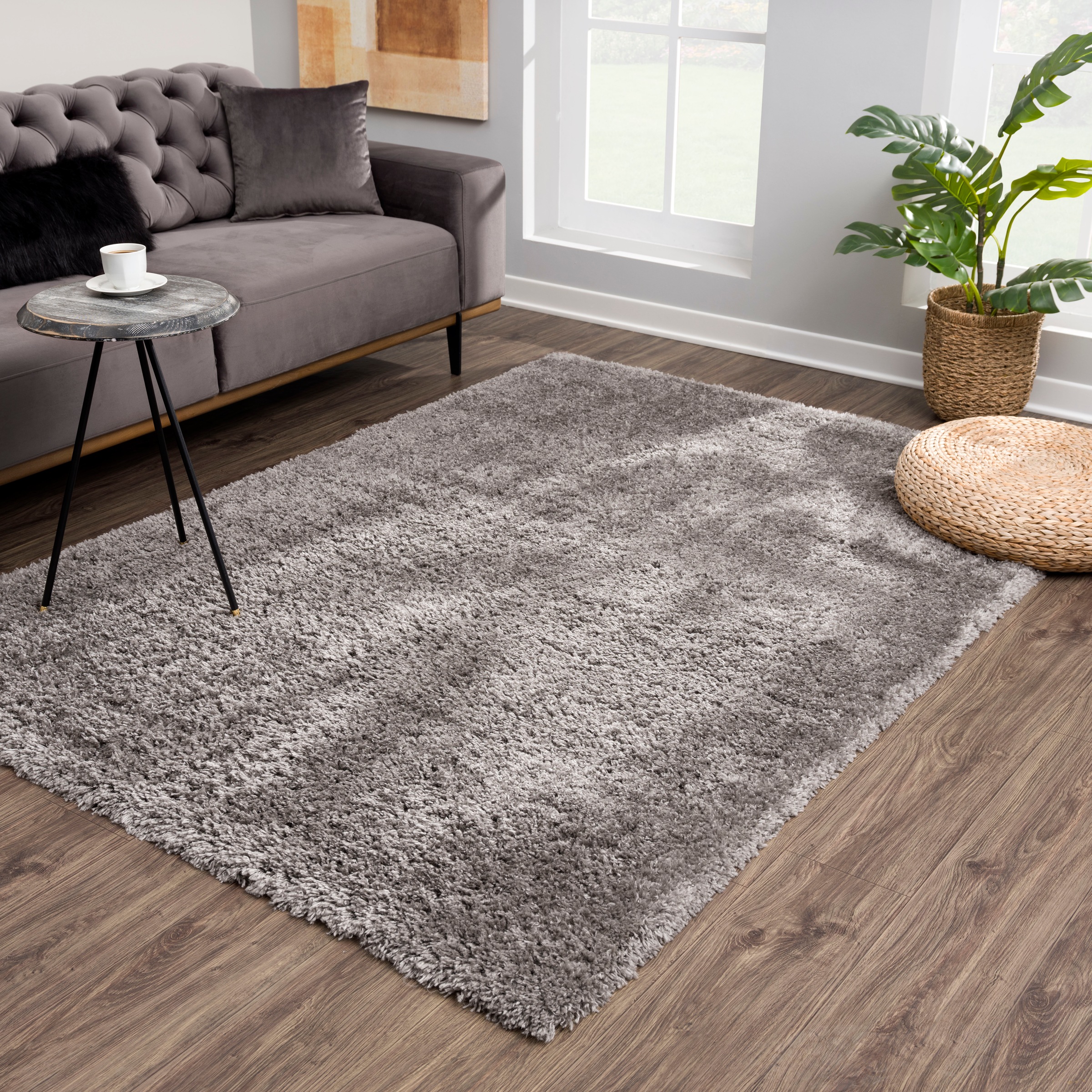 Sanat Hochflor-Teppich »Porto«, rechteckig, 45 mm Höhe, Wohnzimmer, Langflor, Shaggy Teppich