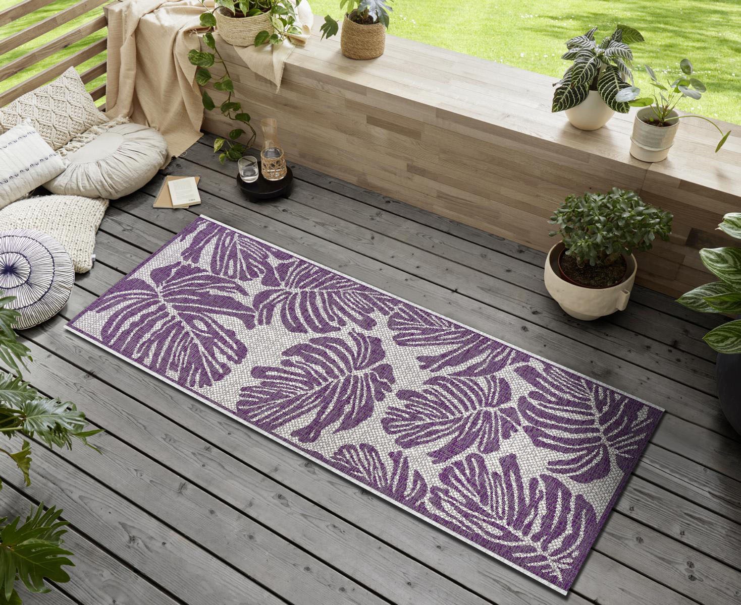 NORTHRUGS Läufer »Monstera«, rechteckig, 4 mm Höhe, Dank des sorgfältig ausgewählten Materials aus 100% Polypropylen.
