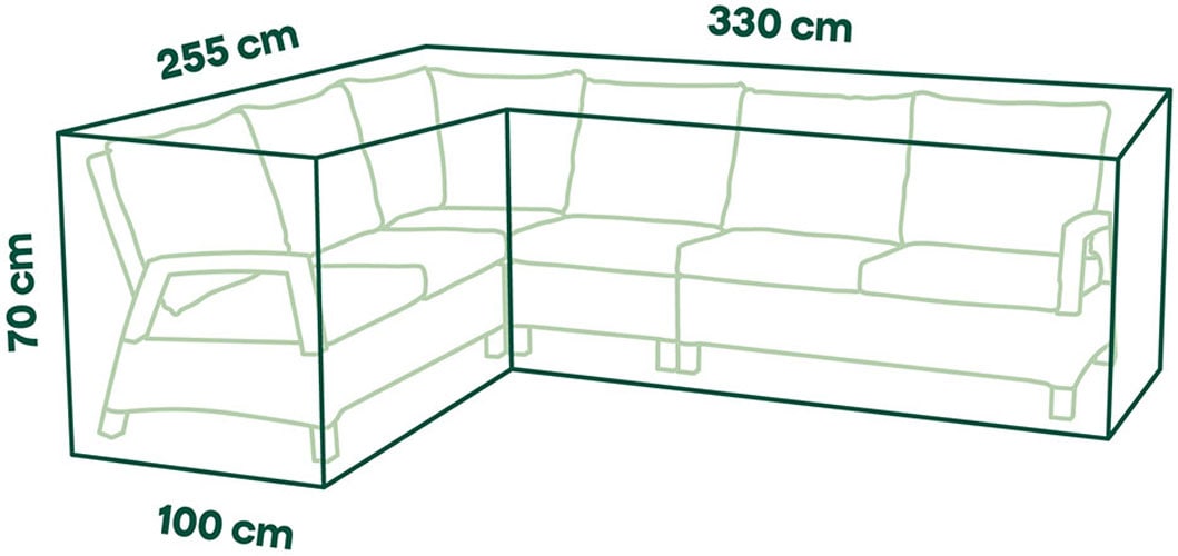 Siena Garden Gartenmöbel-Schutzhülle »Loungehülle Plus« R330 x L255 x 100 x H70