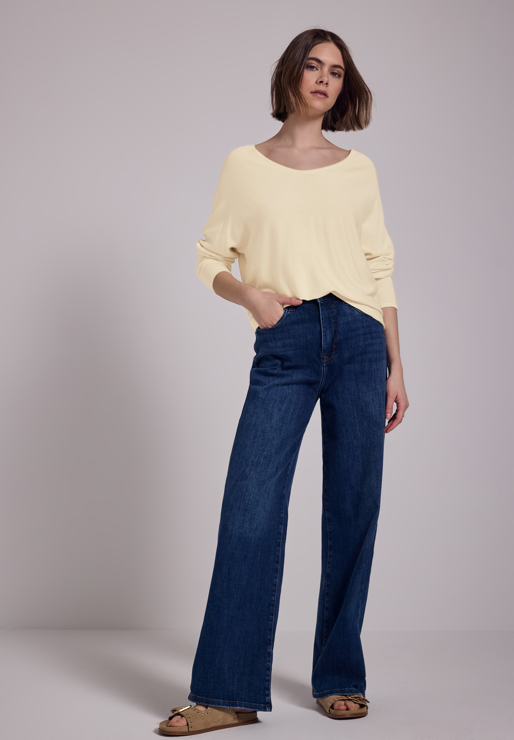STREET ONE STUDIO Strickpullover, aus softem Materialmix