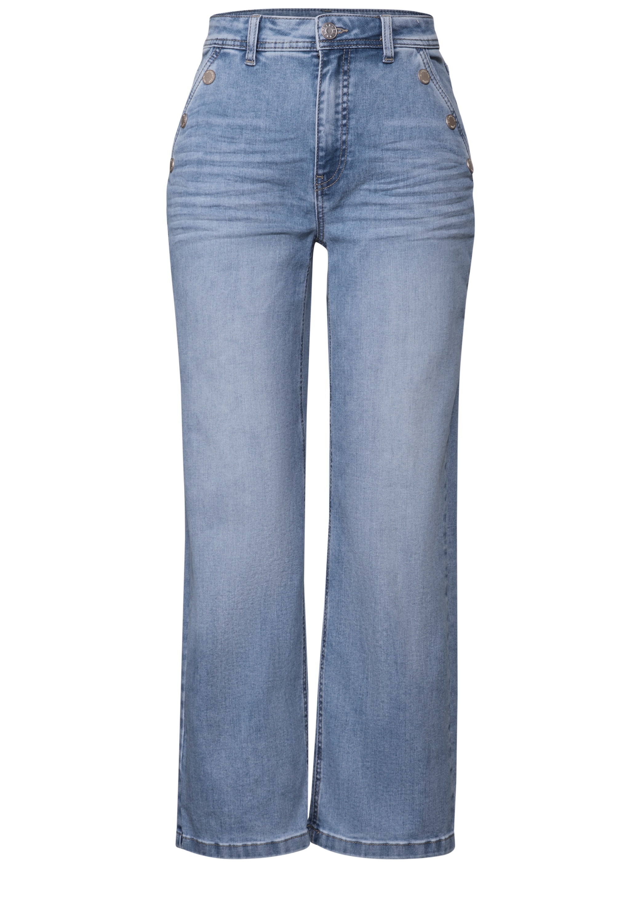 STREET ONE Straight-Jeans, aus Baumwolle mit Stretchanteil