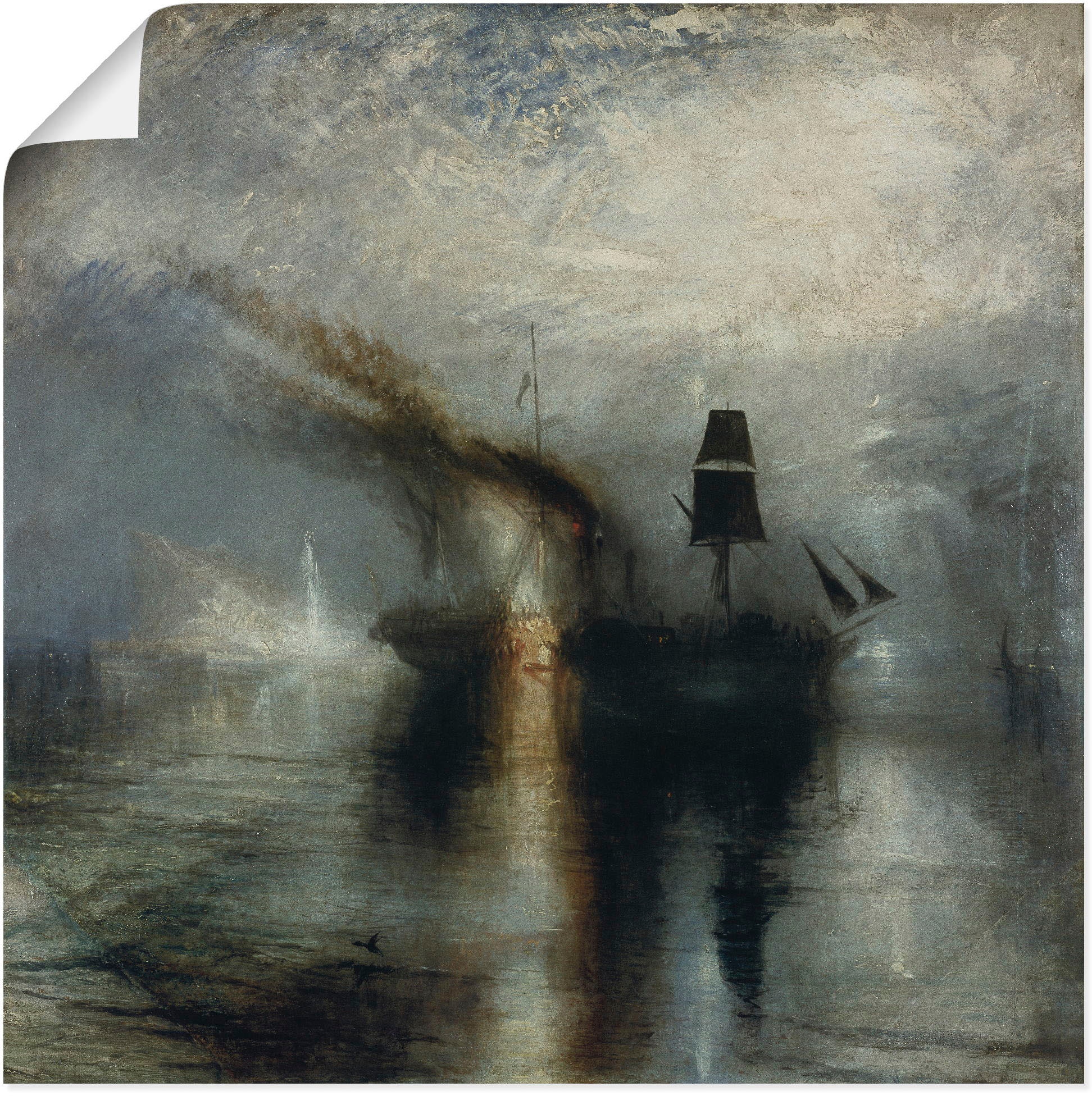 Artland Wandbild »Frieden. Beisetzung auf See. 1841/1842.«, Boote & Schiffe, (1 St.), als Leinwandbild, Wandaufkleber oder Poster in versch. Größen