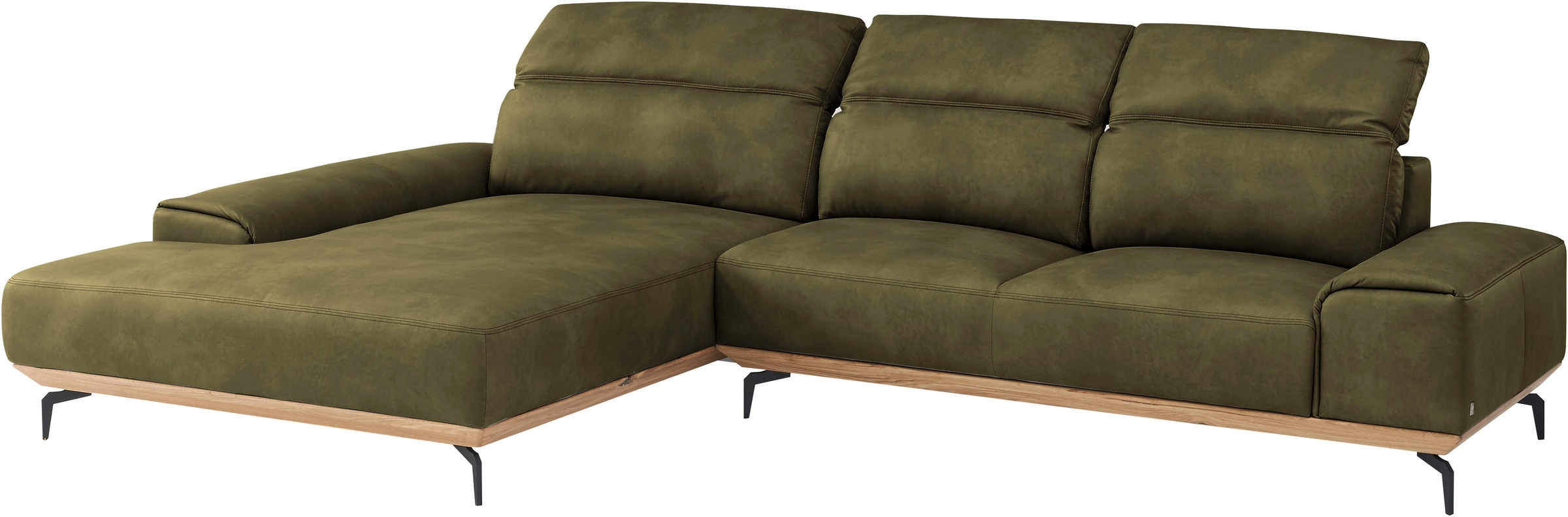 Musterring Wohnlandschaft »MR 2490«, Fuß schwarz, Sitzhöhe 48cm, wahlweise mit Funktionen, Maße 342x207 cm