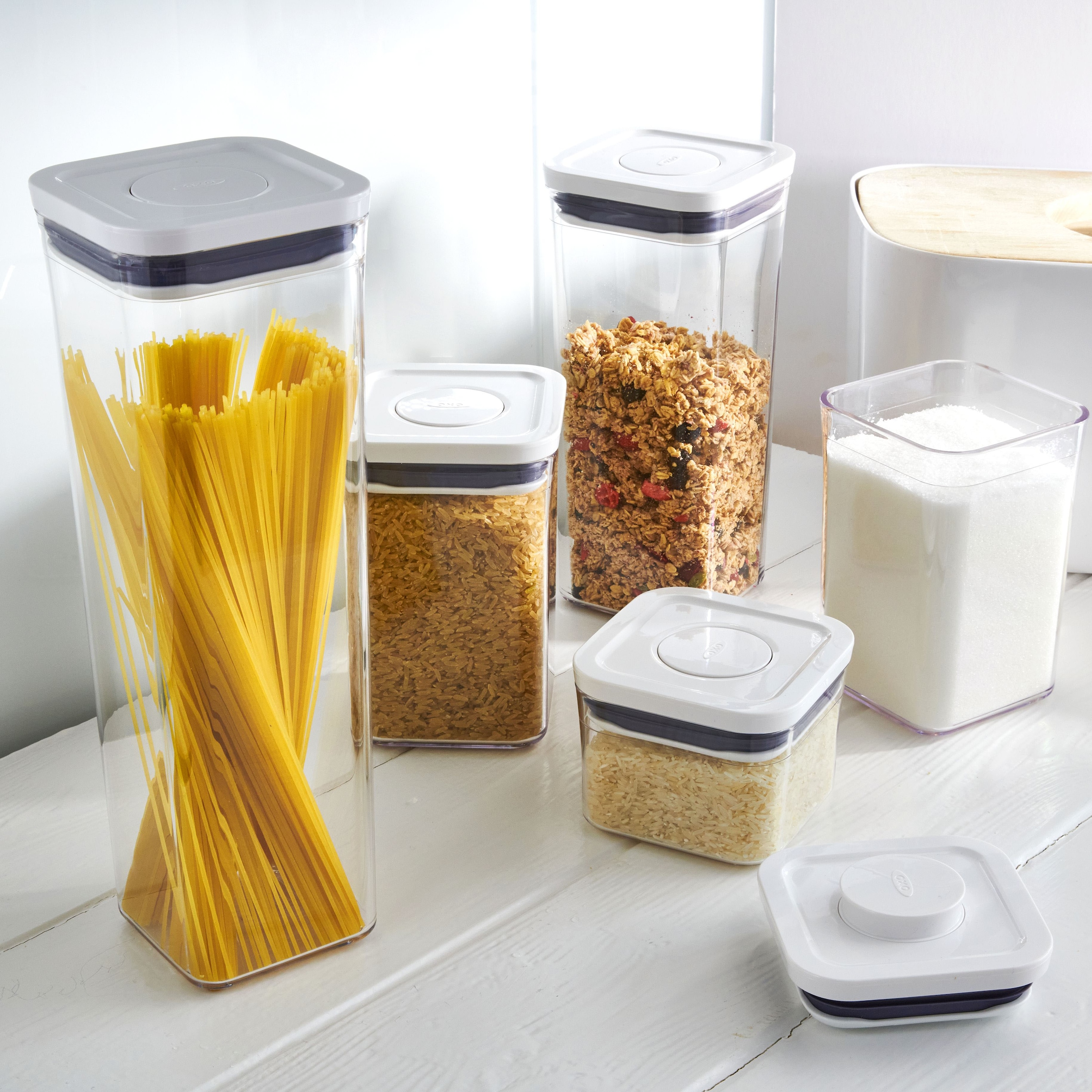 OXO Good Grips Aufbewahrungssystem »POP«, (Set, 5 tlg.), luftdicht, stapelbar, platzsparend, spülmaschinenfest