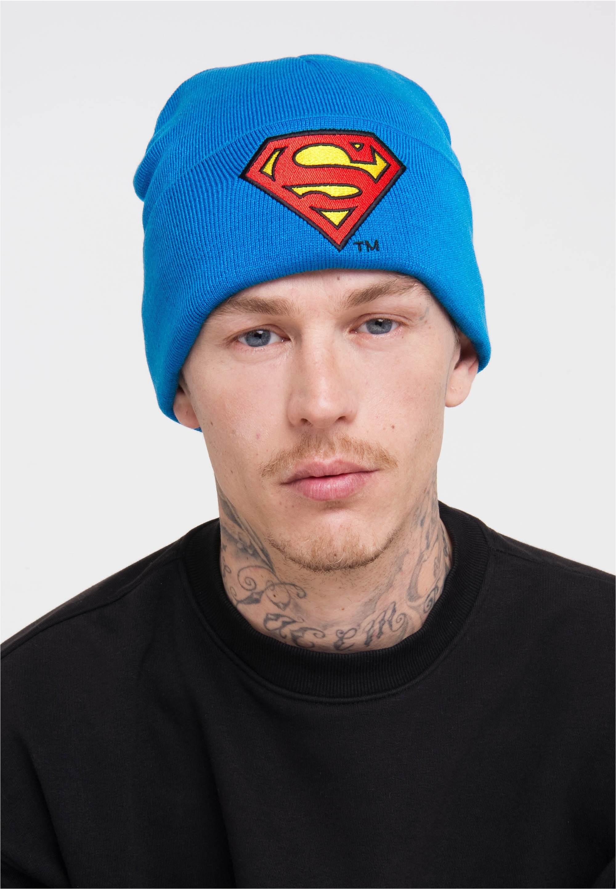 LOGOSHIRT Strickmütze »Superman – Logo« mit coolem Motiv