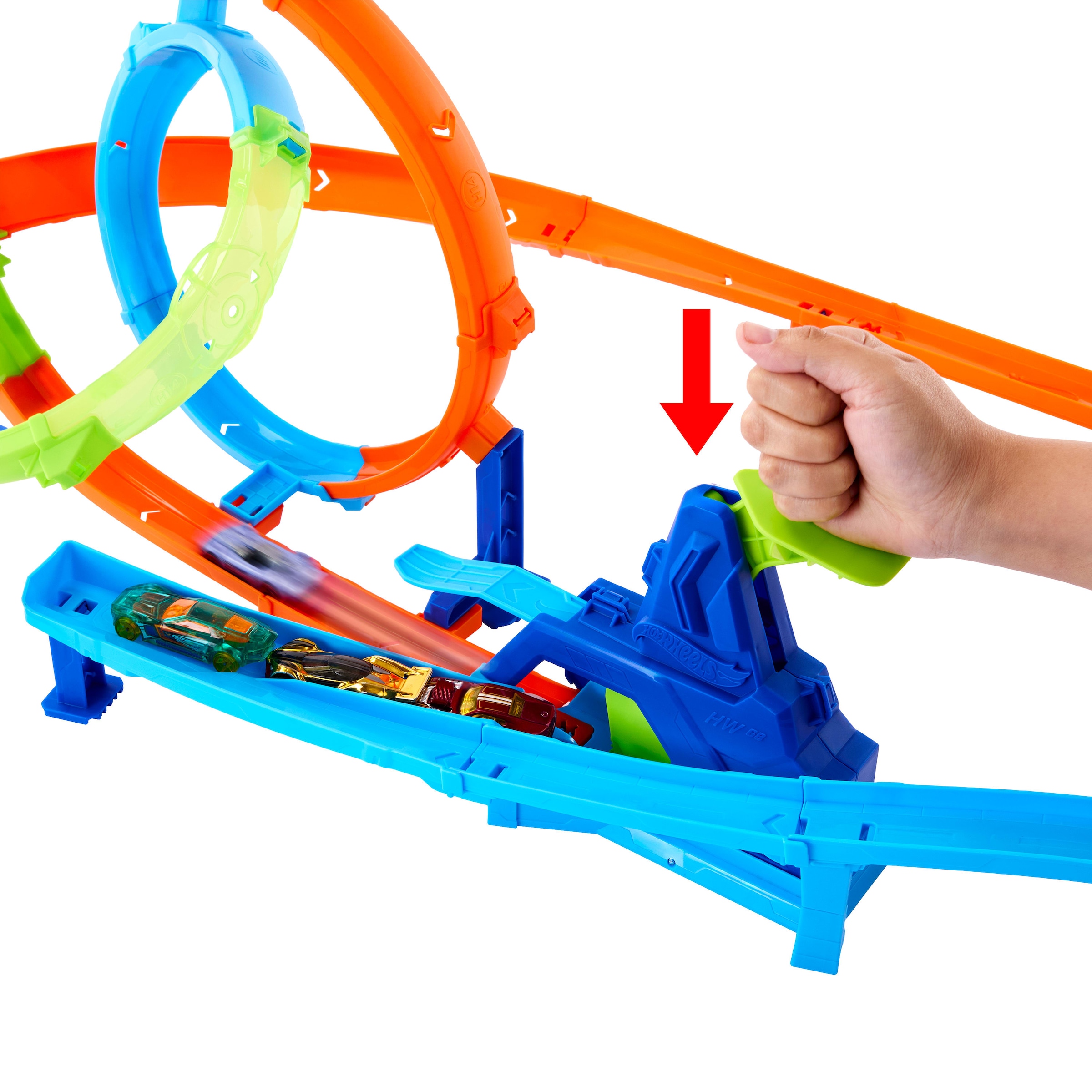 Hot Wheels Autorennbahn »Hot Wheels Stunt Tracks Turbo Looping Set«