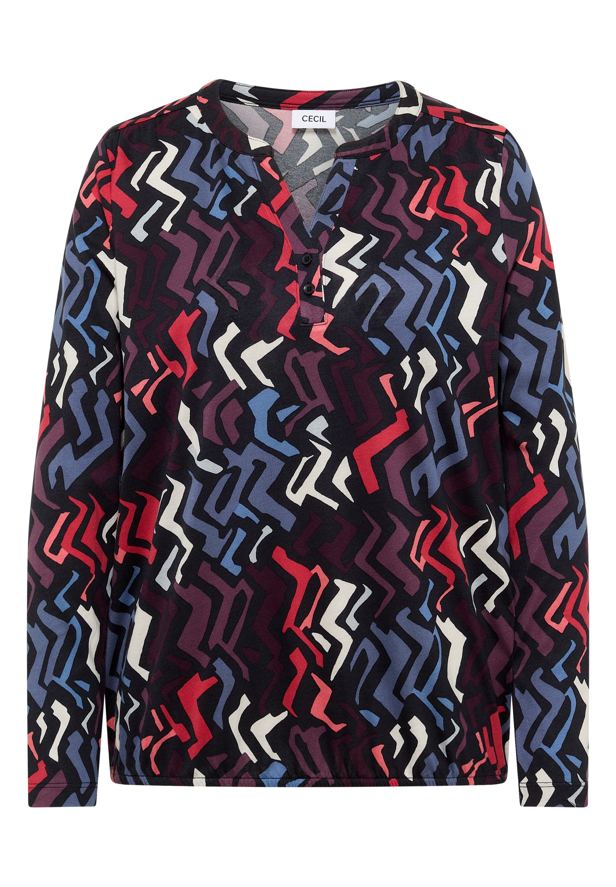 Cecil Langarmshirt aus softem Materialmix