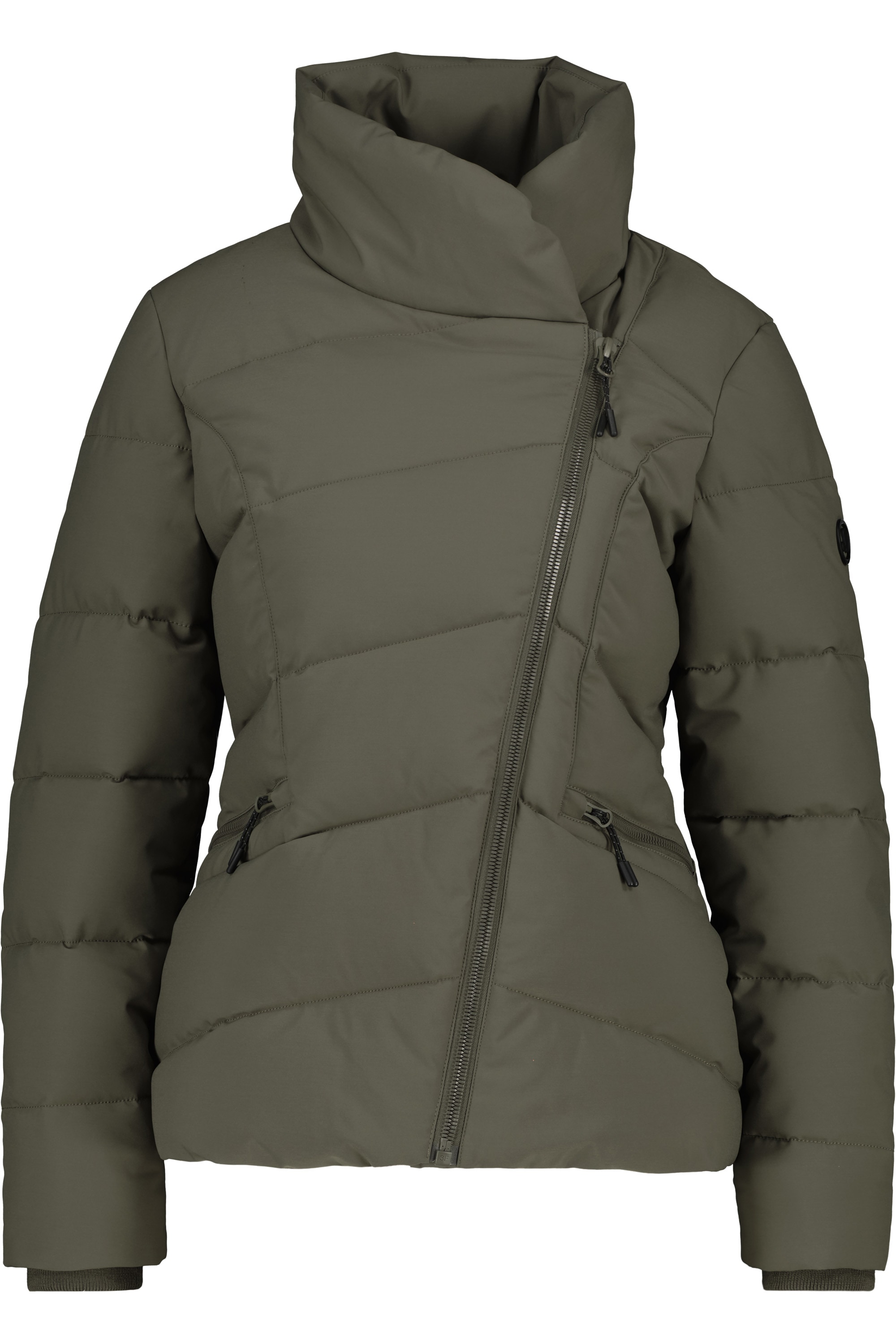 Alife & Kickin Winterjacke "Damen NellAK A Winterjacke, Jacke" ohne Kapuze Figurbetont mit schrägem Reißverschluss und hohem gefütterten Kragen
