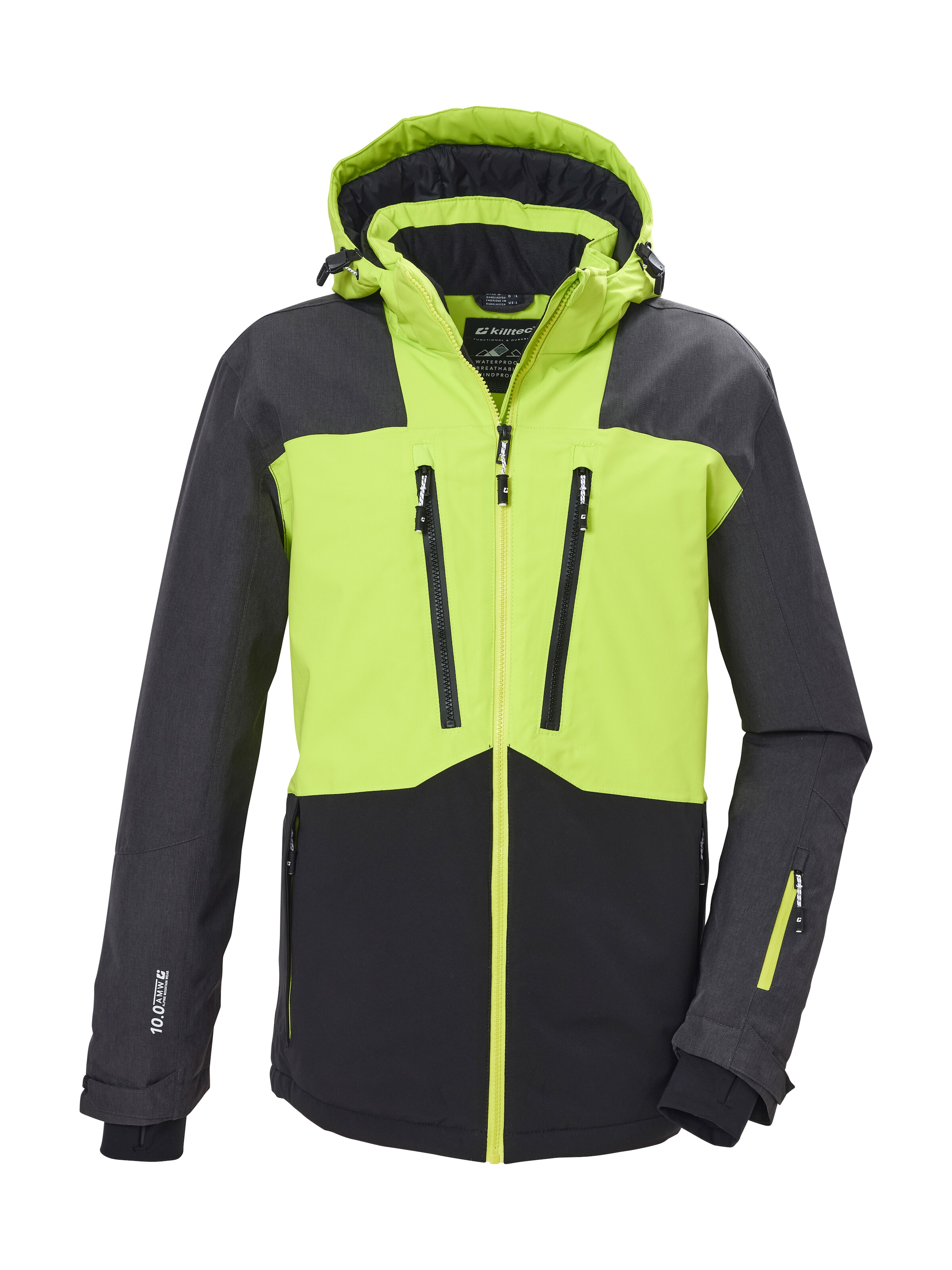 Killtec Skijacke "KSW 288 MN SKI JCKT" Wind- und wasserdichte Funktionsjacke mit abnehmbarer Kapuze