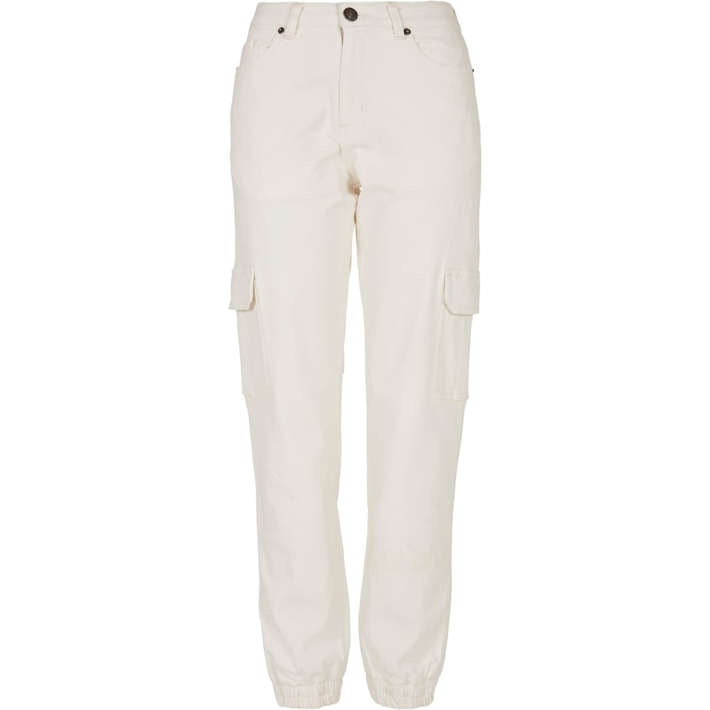 URBAN CLASSICS Stoffhose »Urban Classics Damen Ladies Organic Stretch Denim Cargo Pants«, (1 tlg.)