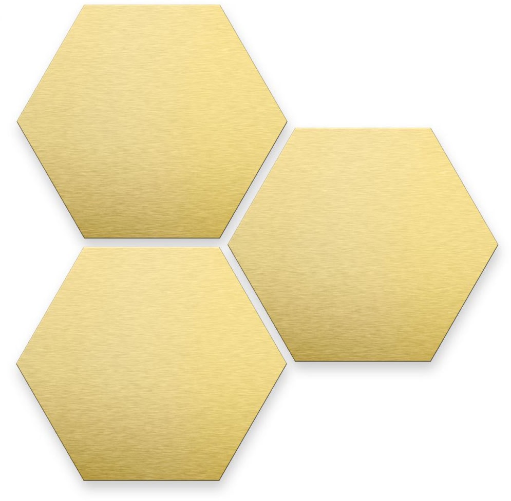 Wall-Art Metallbild »3er | BAUR (Set, Geometrische Gold kaufen Set Deko«, 3 St.)