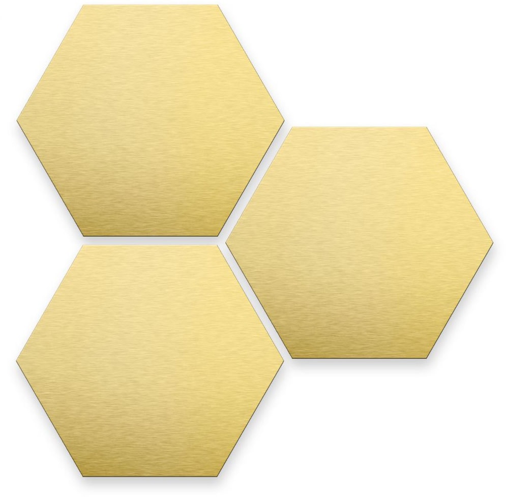 kaufen (Set, Wall-Art BAUR Geometrische Metallbild Gold St.) Deko«, »3er | 3 Set
