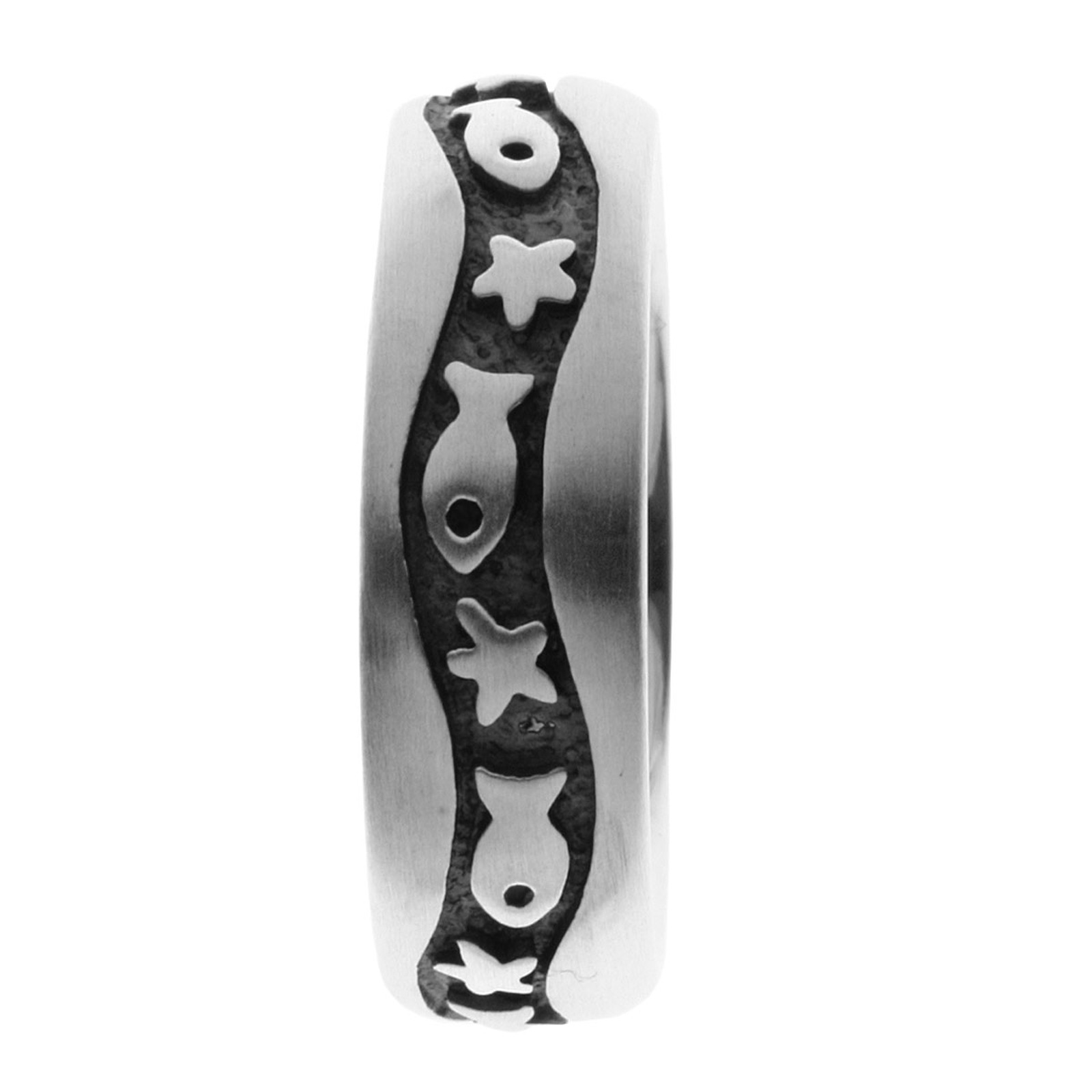 Ostsee-Schmuck Fisch & Stern Ring Silver 925 Size 54 2