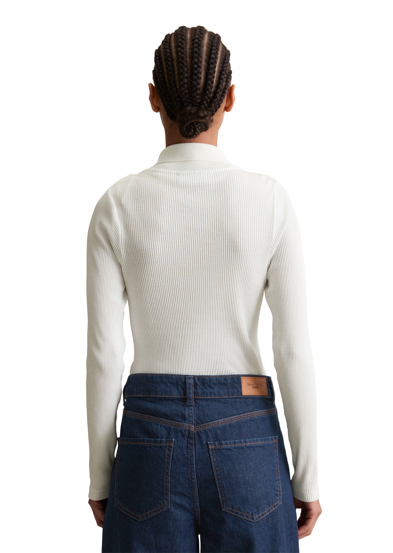 Marc O'Polo DENIM Langarm-Poloshirt »aus Organic Cotton-Stretch-Jersey«
