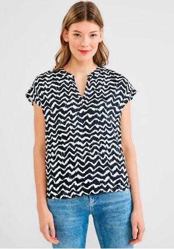 STREET ONE Shirtbluse su geschlitztem Ausschnitt