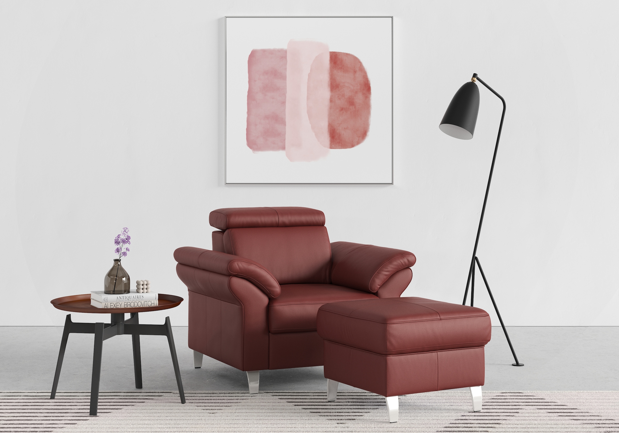 sit&more Sessel »Arngast«, inklusive Federkern und Kopfteilverstellung