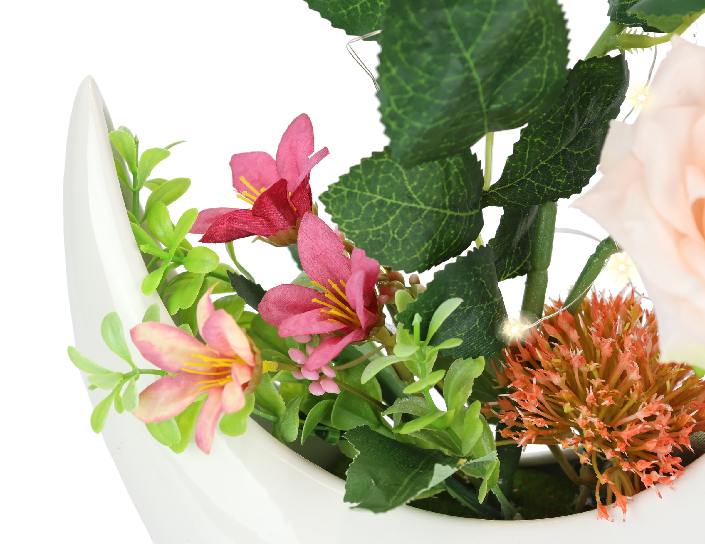 I.GE.A. Kunstblume »Arrangement 'Rosen' in Vase«, In Keramikvase Blumengesteck Mittelstücke Hochzeitsdeko Deko Tischdeko