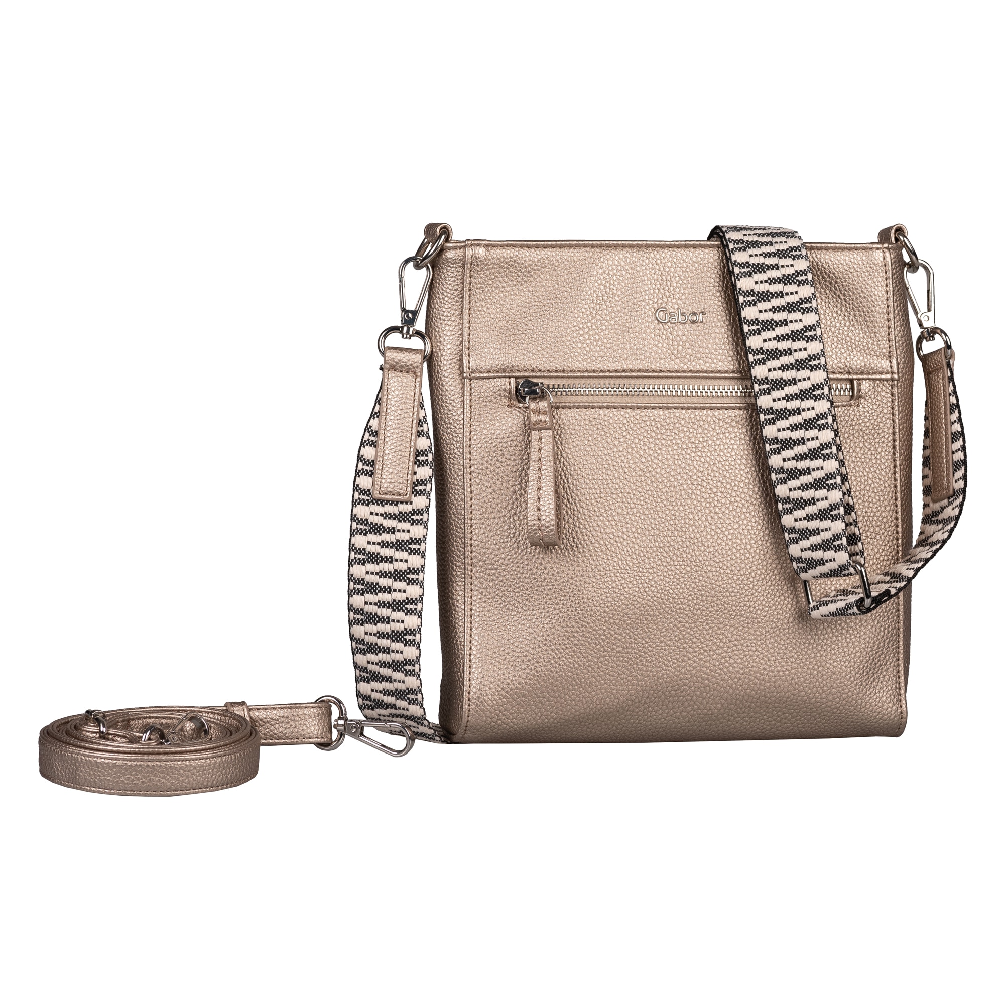 Gabor Umhängetasche "Silena" Damen Schultertasche mit hochwertig, gewebtem Gurtband