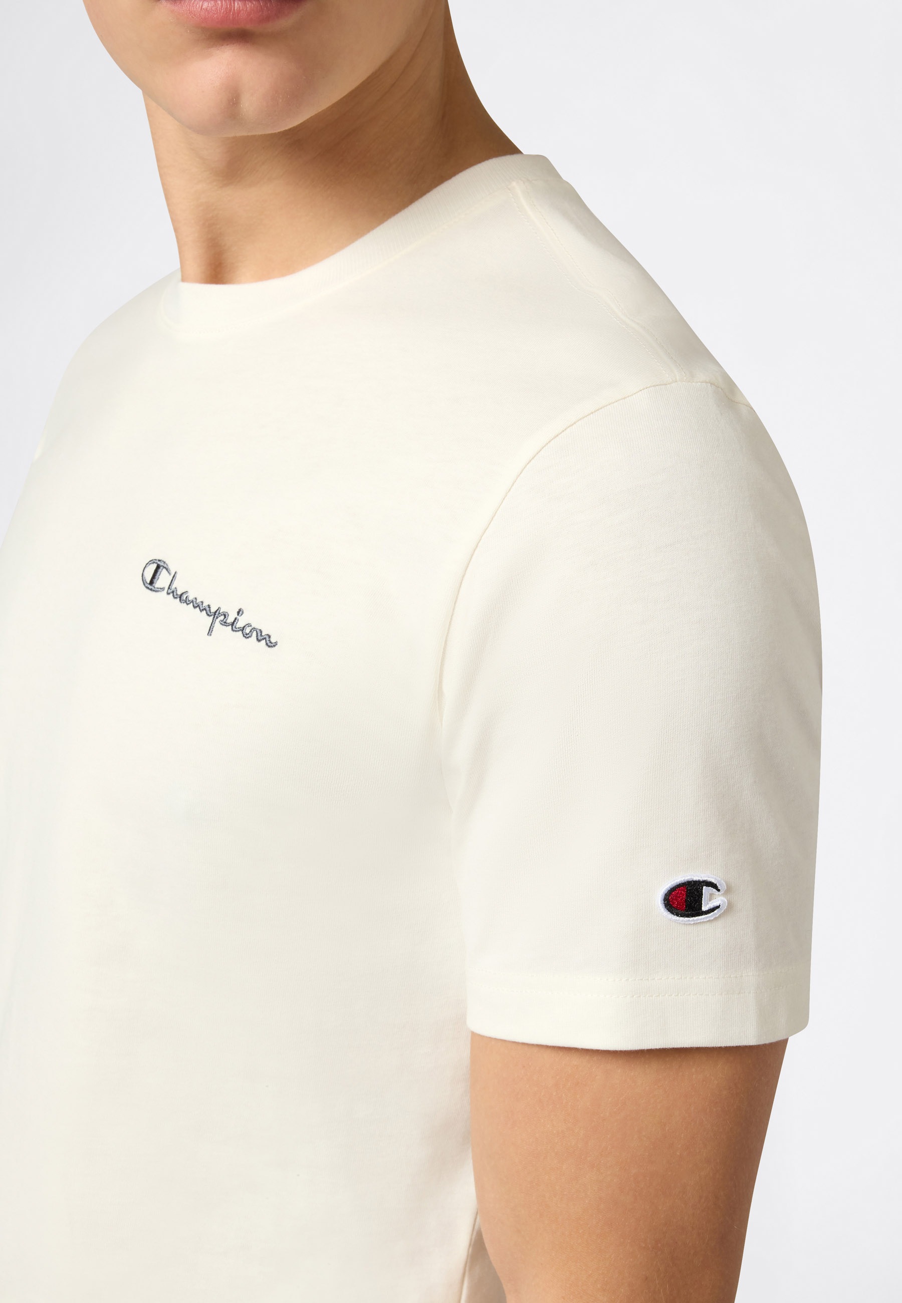 Champion T-Shirt »Icons Tee« Kurzarm, aus Baumwolle, sportliche Passform, auch in großen Größen
