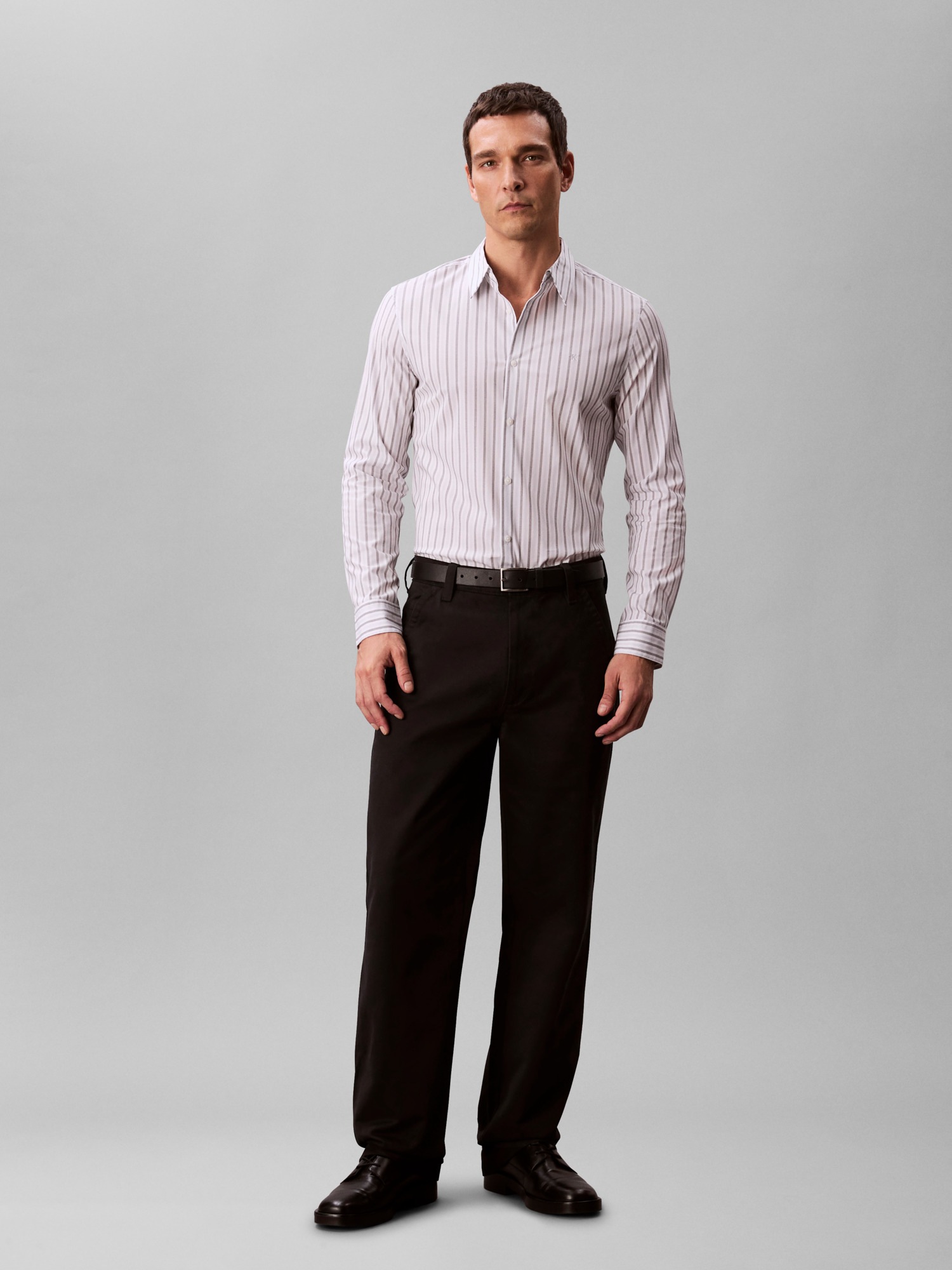 Thumbnail - Calvin Klein Businesshemd "LS MULTI STRIPE STRETCH SLIM SHI" Mit Rundhalsausschnitt, slim fit
