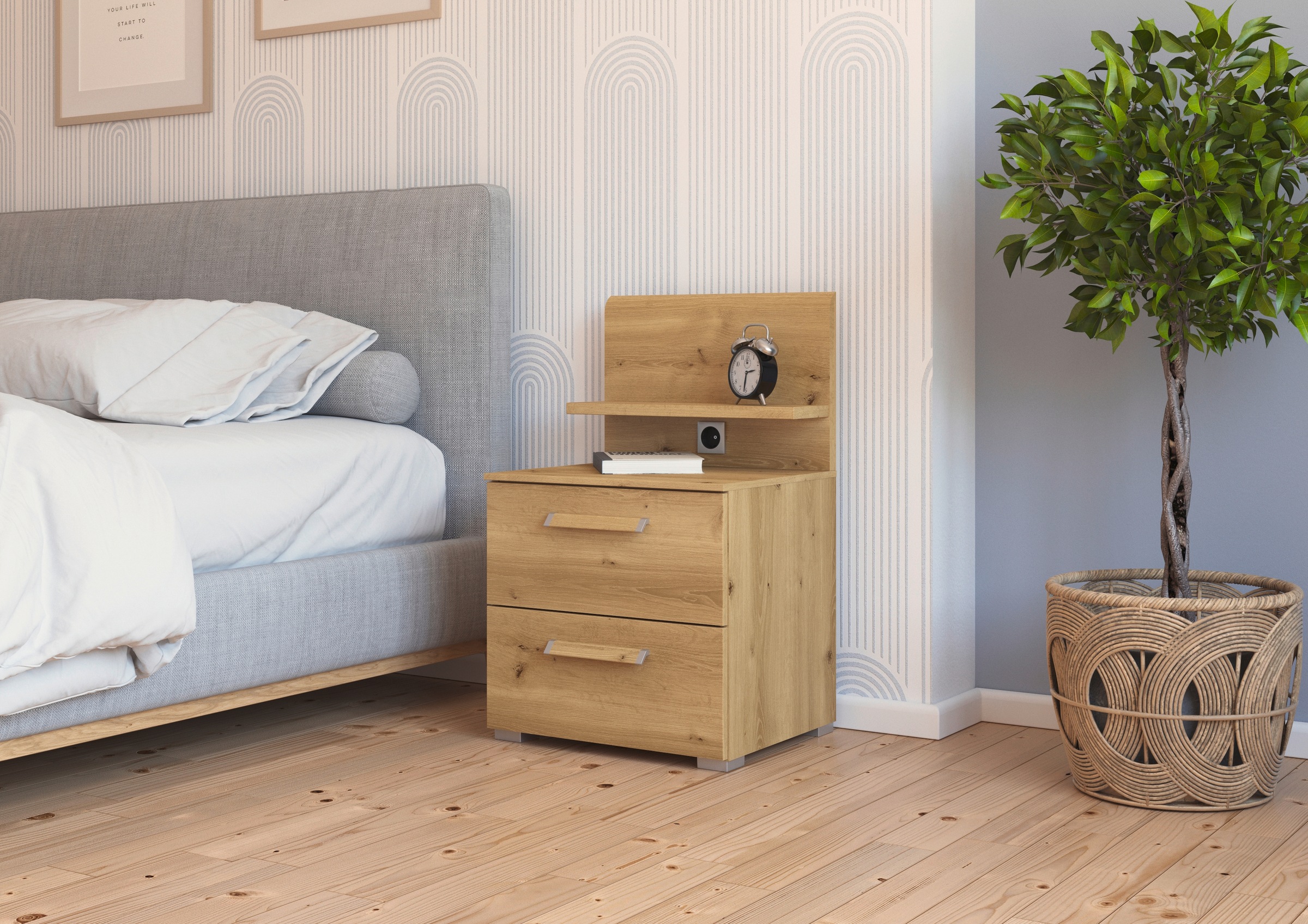 rauch Nachtkommode "Nachttisch Nachtkonsole Kommode EVELYN" inkl. SOFT-CLOS günstig online kaufen