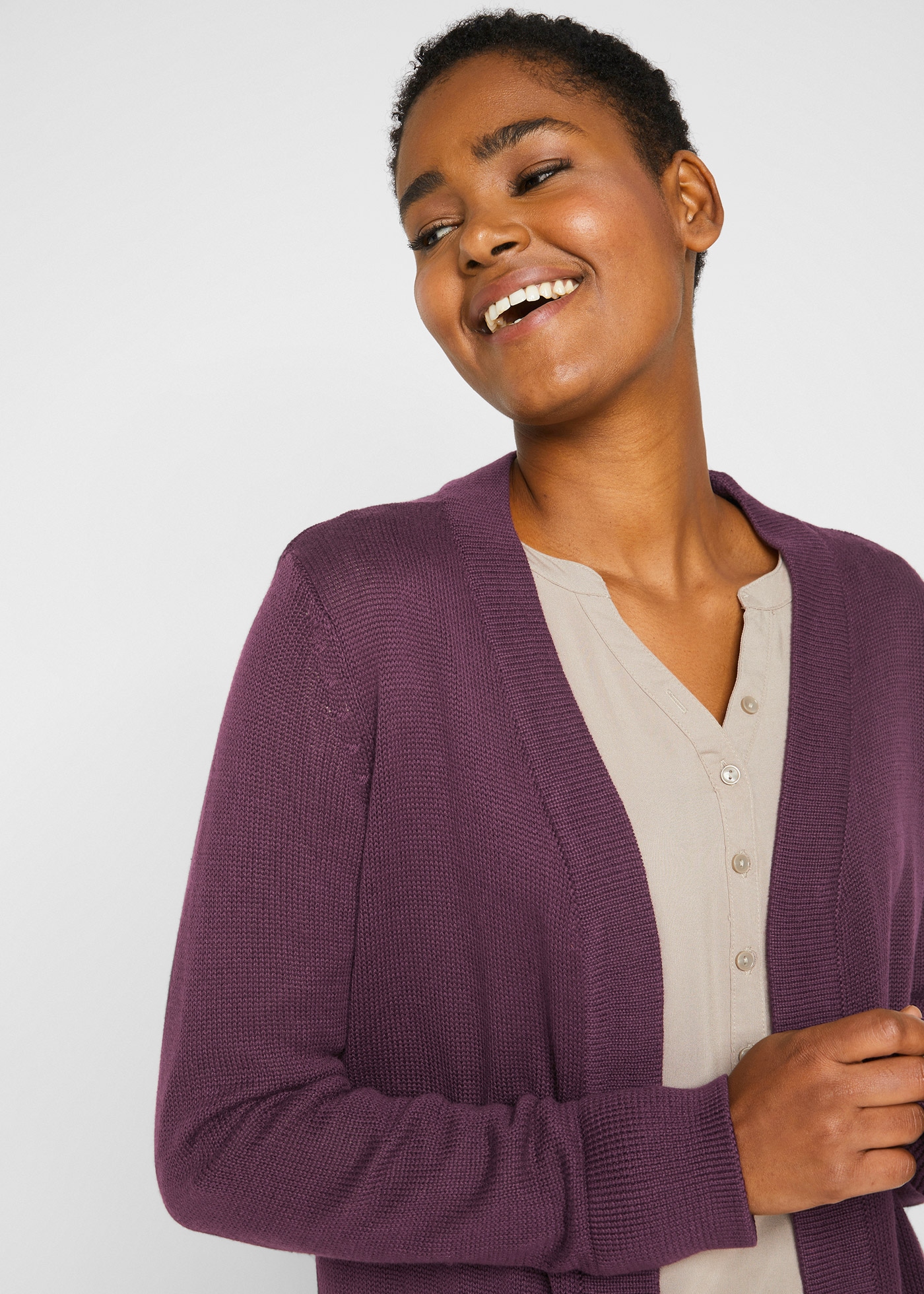 bonprix Longstrickjacke 1 tlg. Oversize-Passform, kuschelig weicher Strick, ohne Verschluss