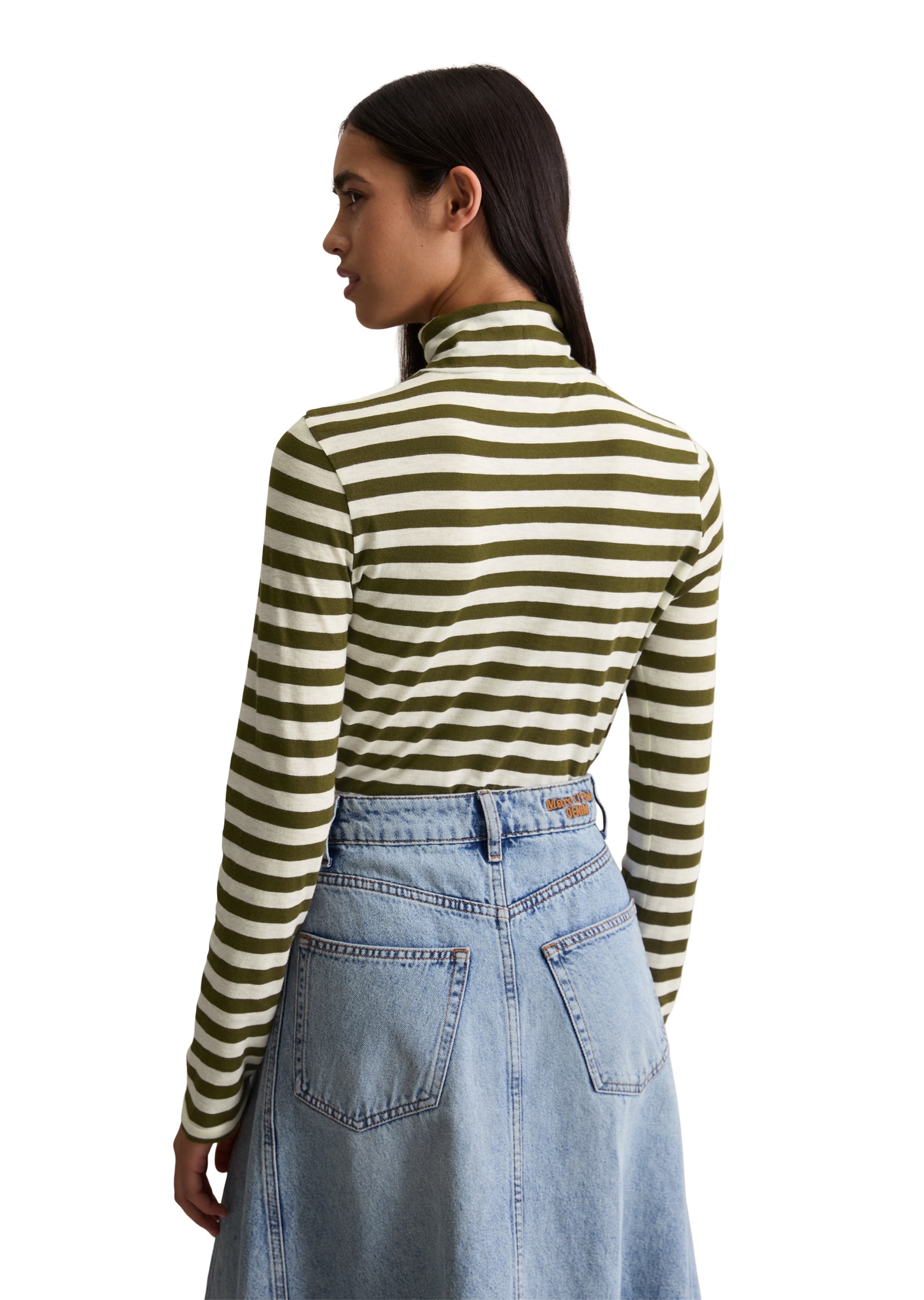 Marc OPolo DENIM Rollkragenshirt, Langarmshirt mit Turtleneck, Slim Fit, ge günstig online kaufen