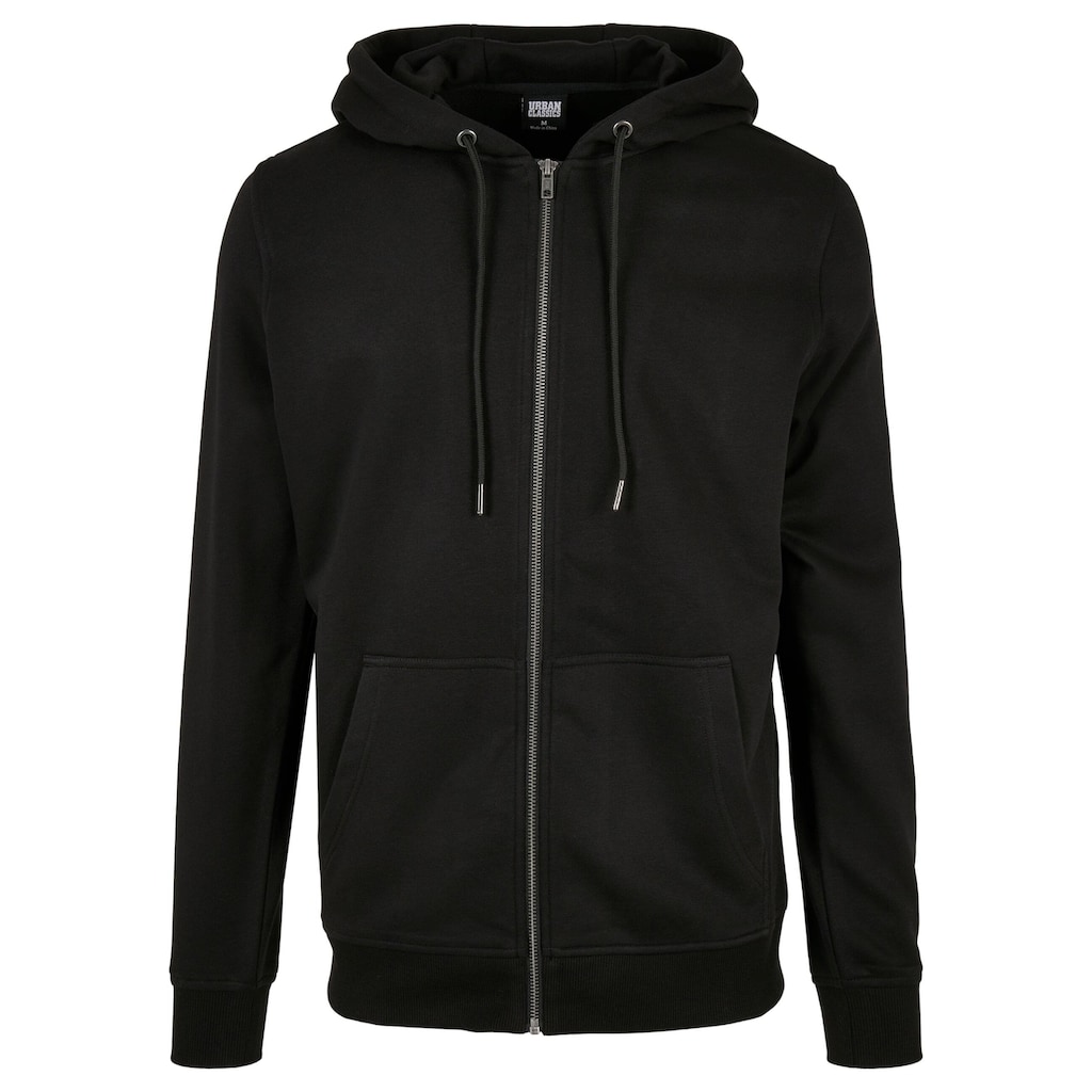 URBAN CLASSICS Kapuzensweatjacke »Herren Basic Terry Zip Hoody«, (1 tlg.)