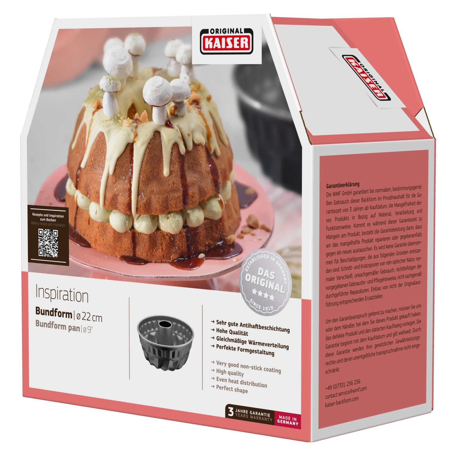 Kaiser Backformen Gugelhupfform »Inspiration« Mini Napfkuchen/Topfkuchen/Aschkuchen/Gugelhupf, antihaftbeschichtet