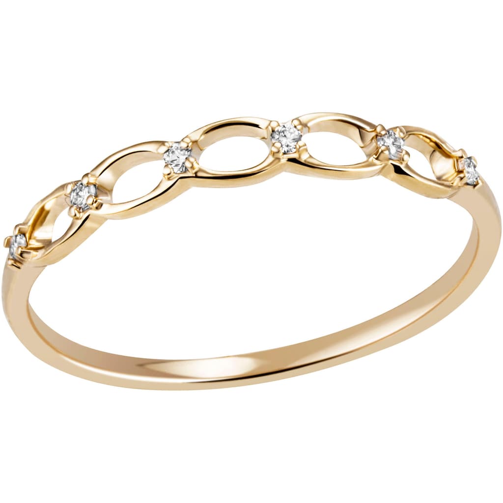 Firetti Fingerring »Schmuck Geschenk Gold 585 Goldring Damenring«, mit Brillanten