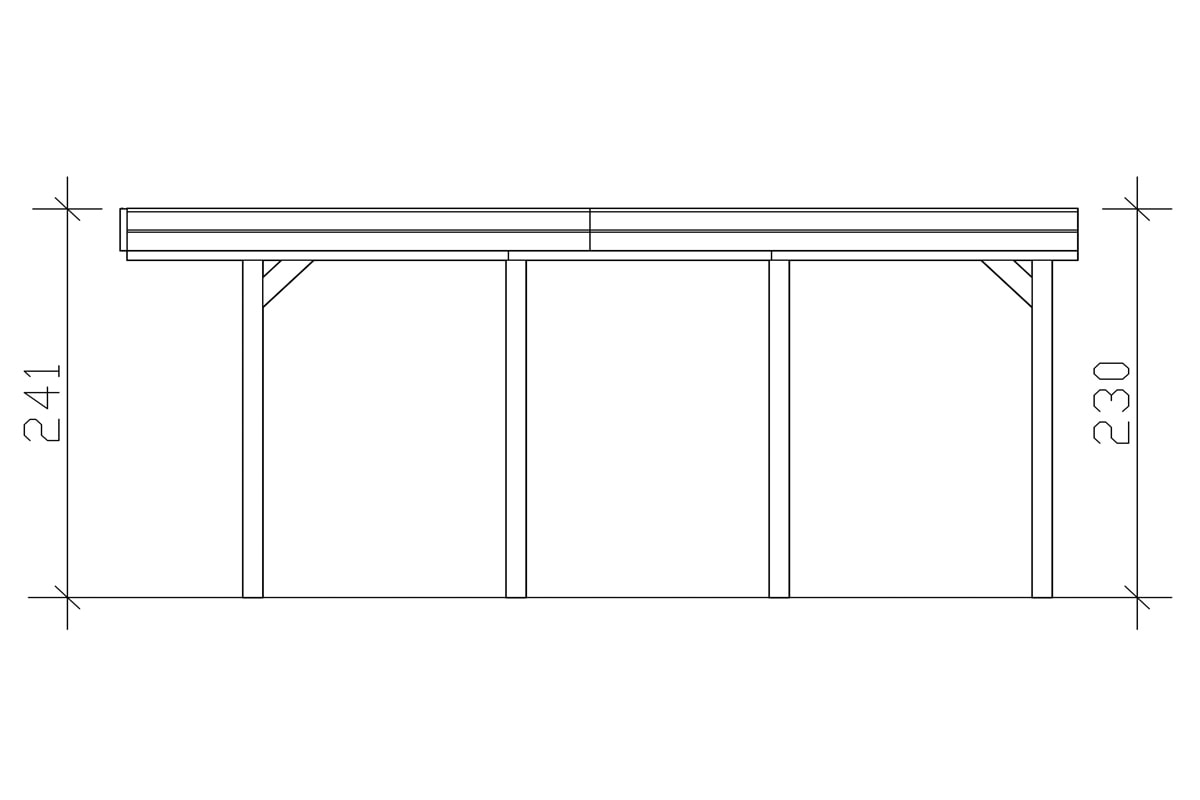Skanholz Einzelcarport »Friesland« Massivholz 270 cm braun