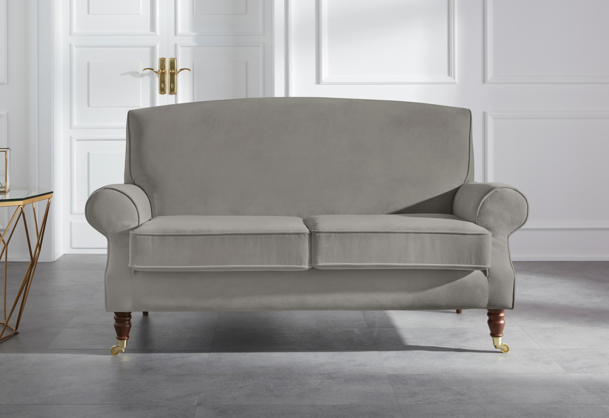 Home affaire 2-Sitzer "Rennes" in Samtoptik oder Baumwoll-Mix günstig online kaufen