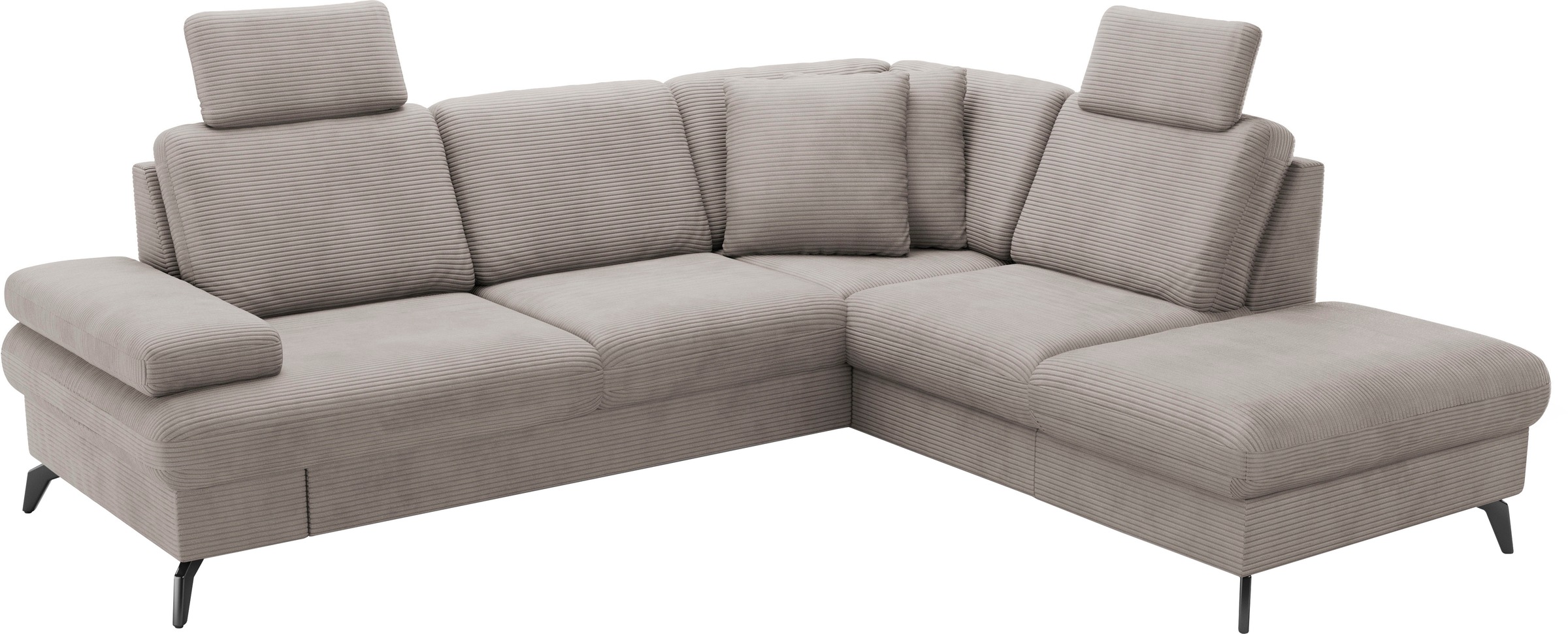 sit&more Ecksofa »Morris Jubi L-Form«, inkl. Armteilfunktion und 1 Zierkissen, wahlweise mit Bettfunktion