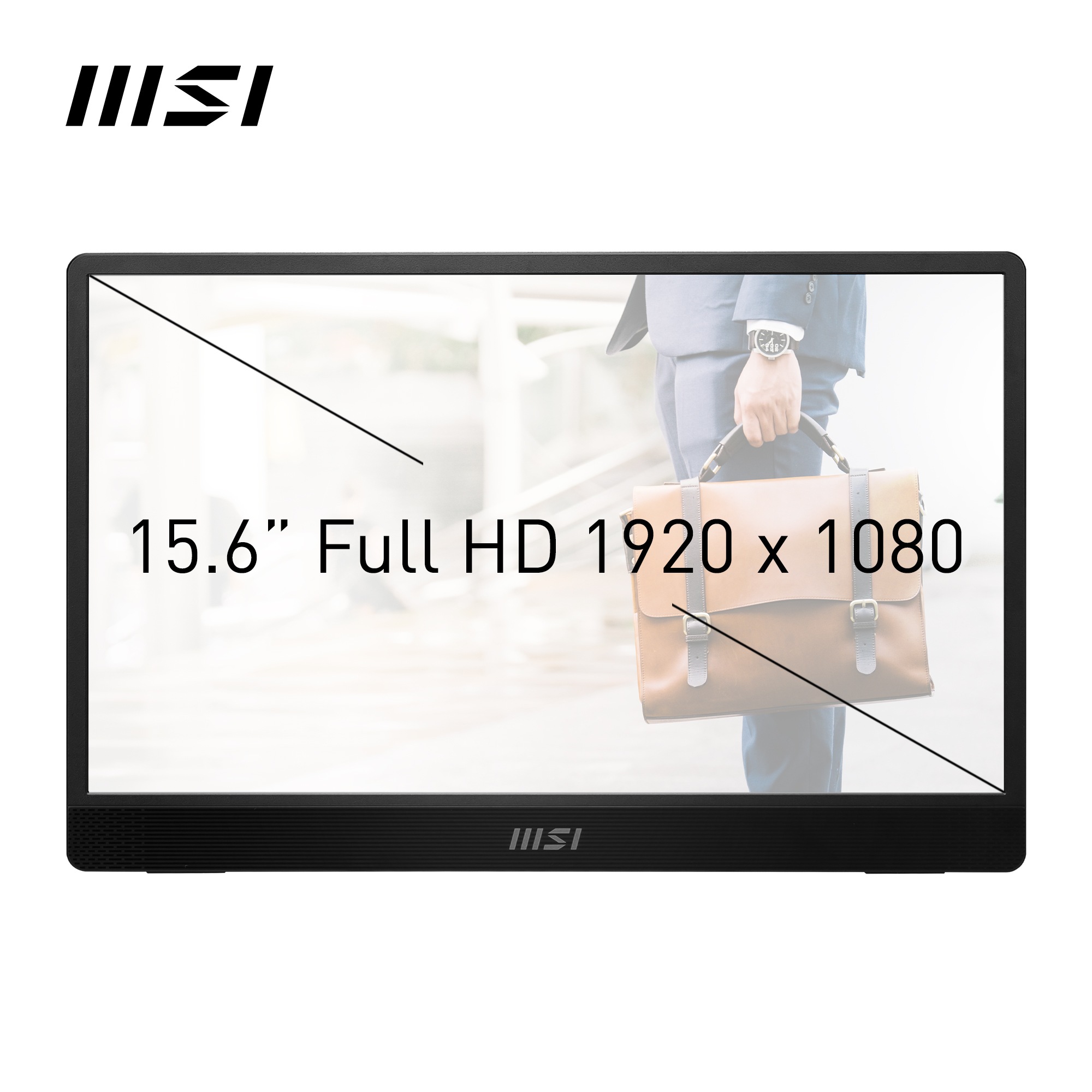 MSI Portabler Monitor »PRO MP161«, 40 cm/16 Zoll, 1920 x 1080 px, Full HD, 4 ms Reaktionszeit, 60 Hz, 3 Jahre Herstellergarantie, USB-C