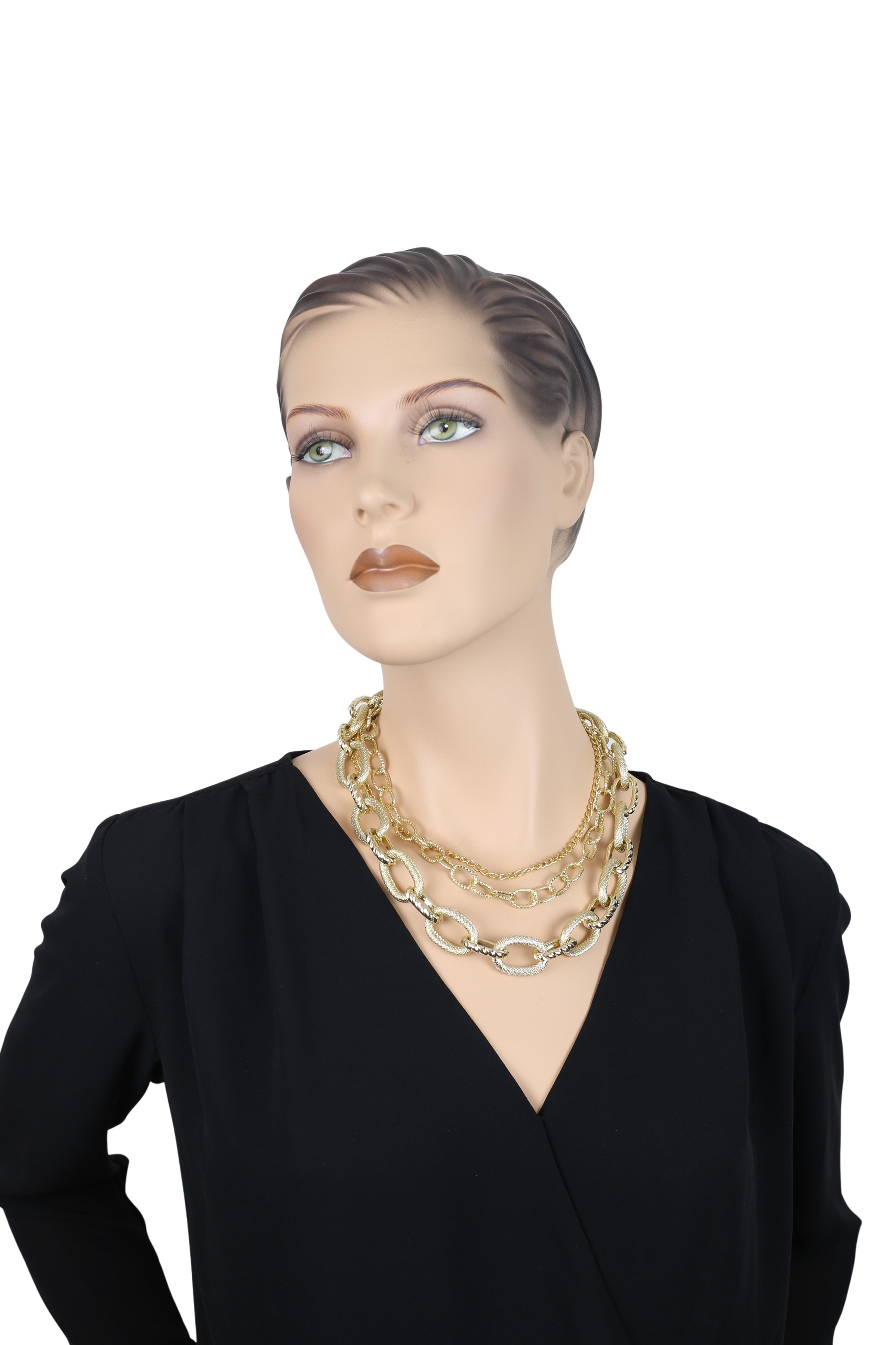 COLLEZIONE ALESSANDRO Kette mit Anhänger »TriLuxe«, dreireihige Halskette in gold