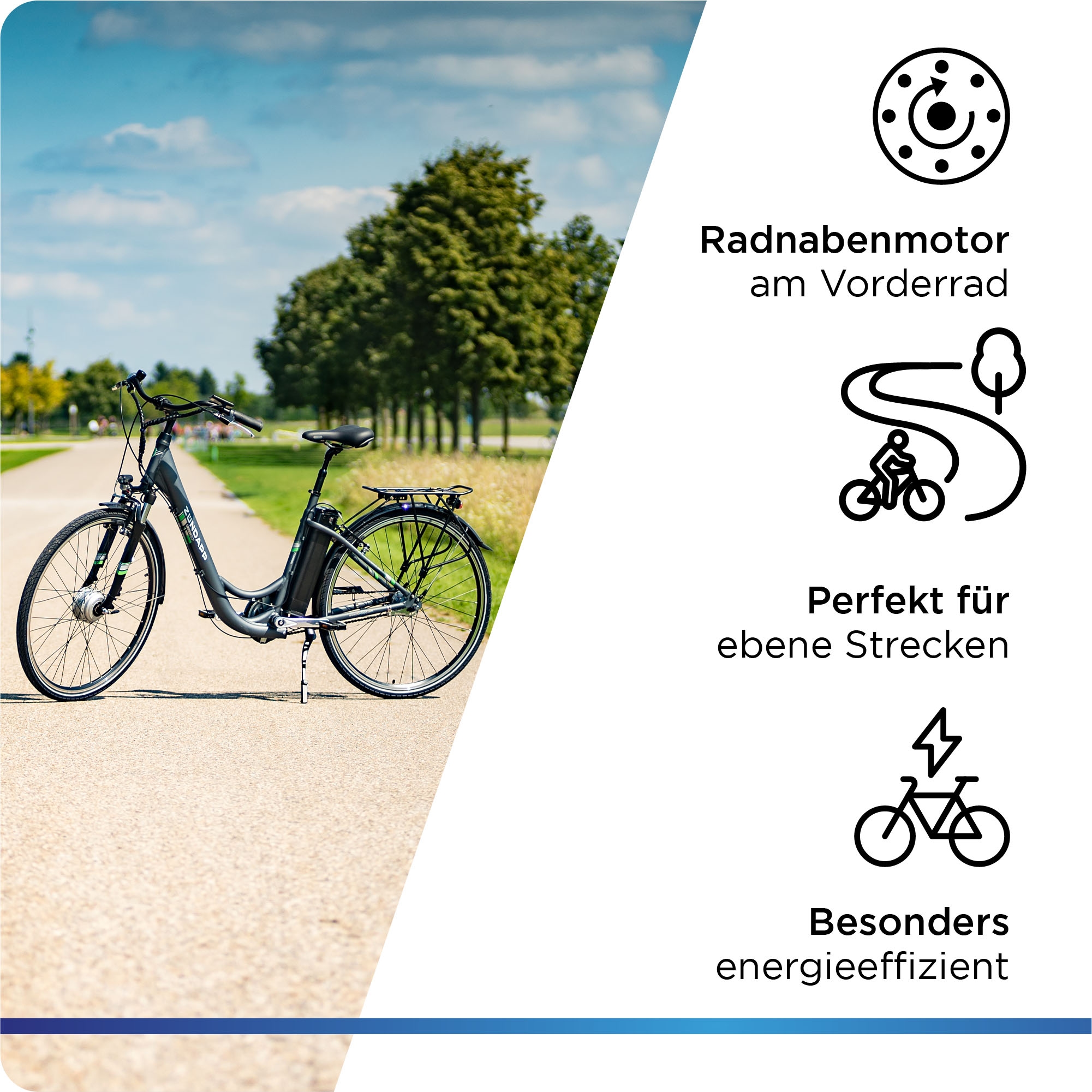 Zündapp E-Bike »Green 3.7«, 7 Gang, Frontmotor 250 W, Pedelec, Elektrofahrrad für Damen u. Herren